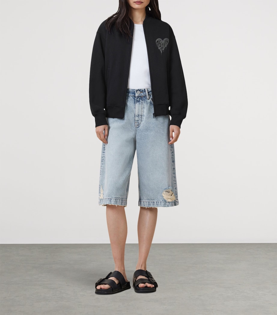 Organic Cotton Poster Belle Bomber Jacket BLACK Image 2