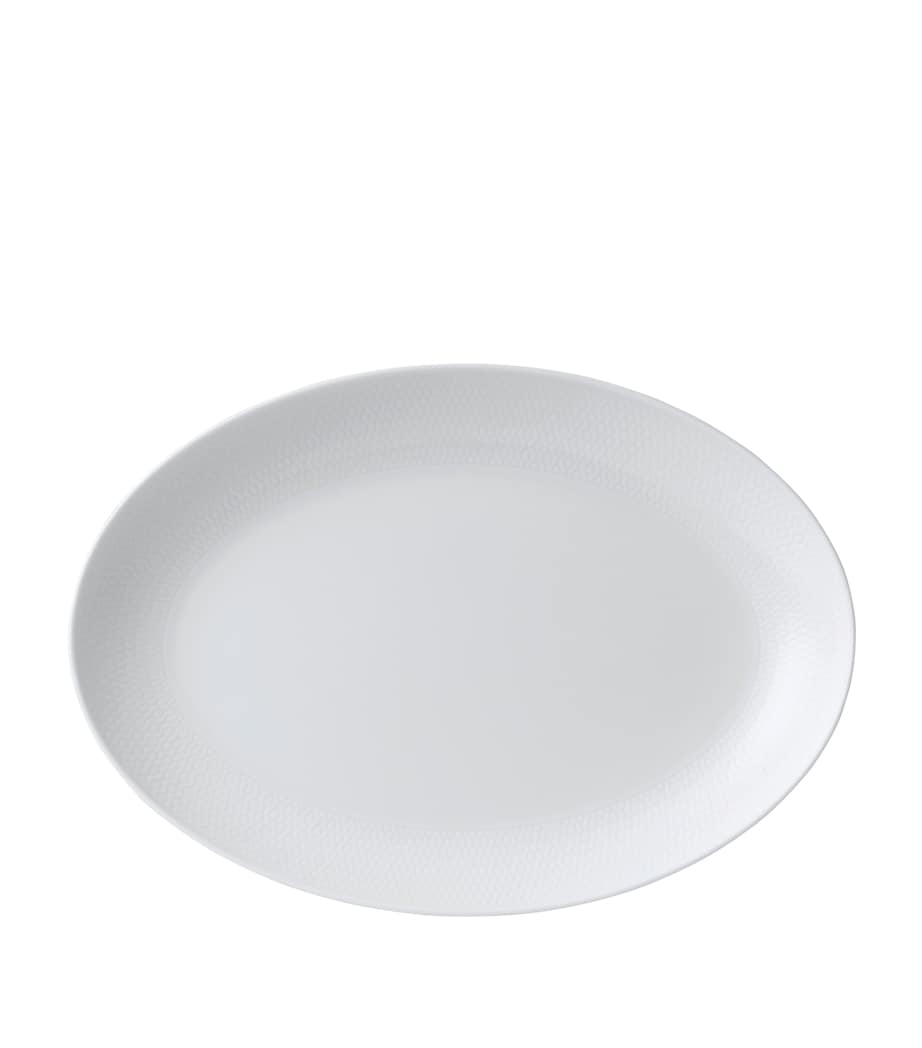 Gio Oval Platter (30cm x 21cm) WHITE Image 1