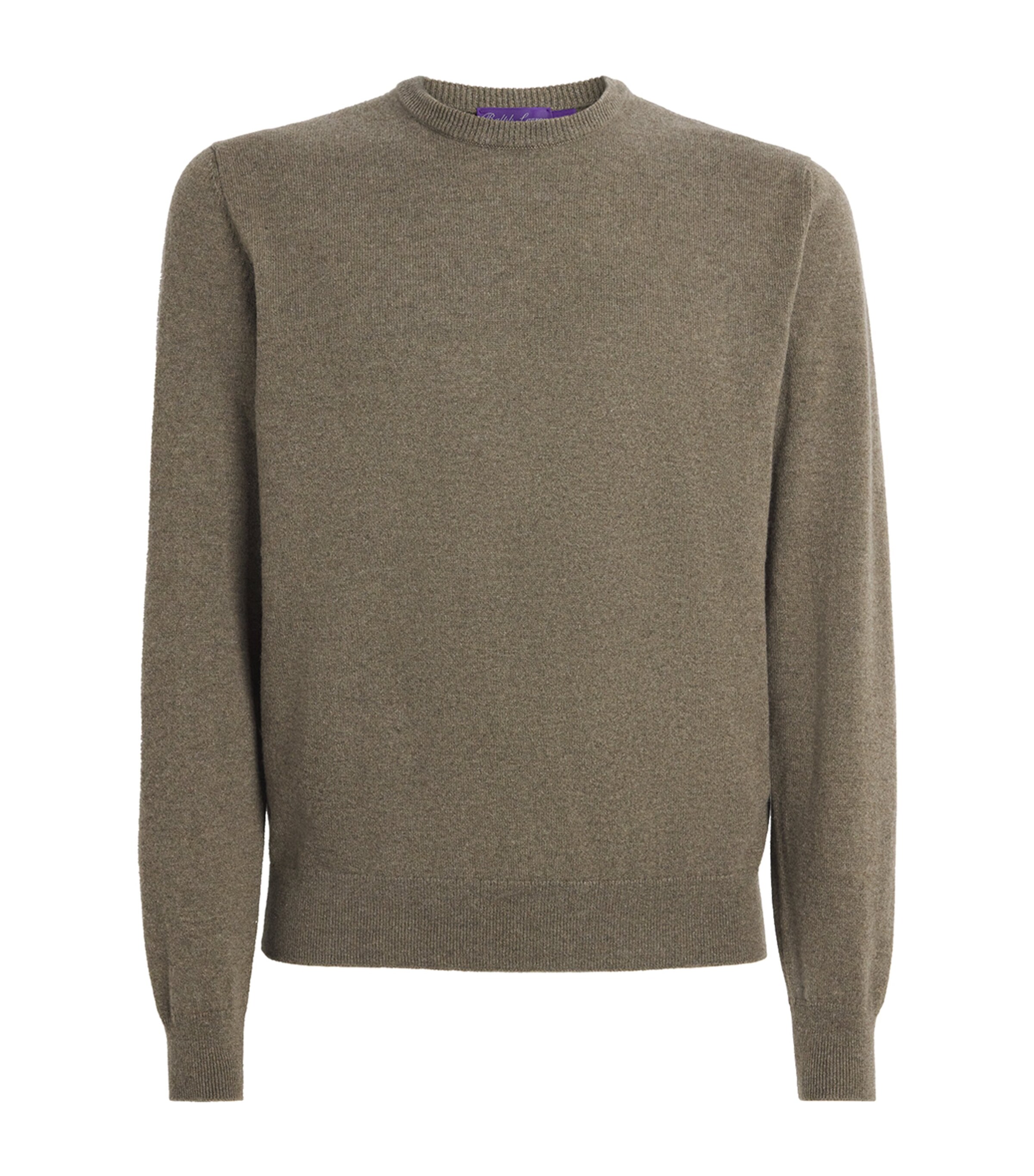 Ralph Lauren Purple Label Mens Cashmere Crew-Neck Sweater Thicket Moss Melange Image 1