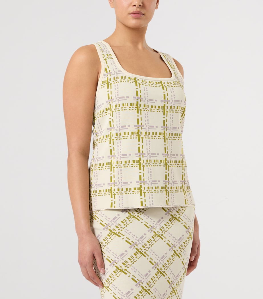 Marina Rinaldi Womens Jacquard Tank and Cardigan Set Ivory Image 3