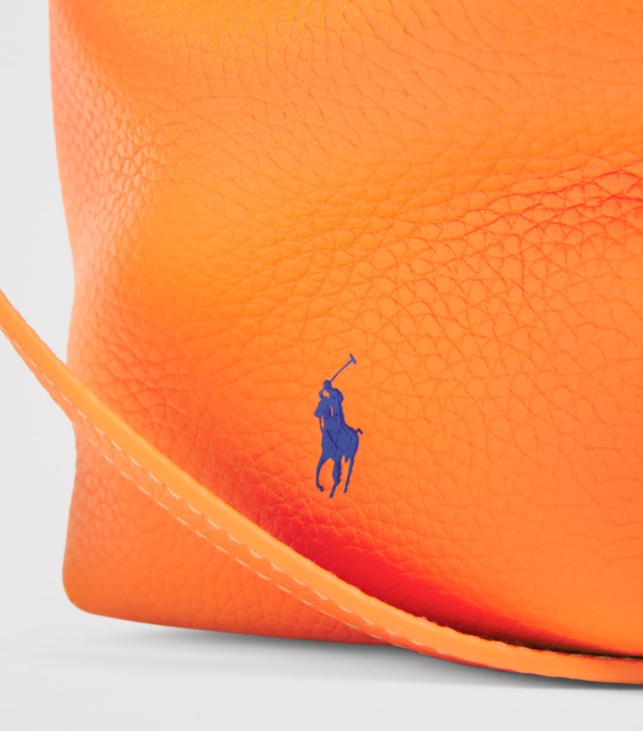 Polo Ralph Lauren Small Leather Polo Play Cross-Body Bag Orange Peel Image 5