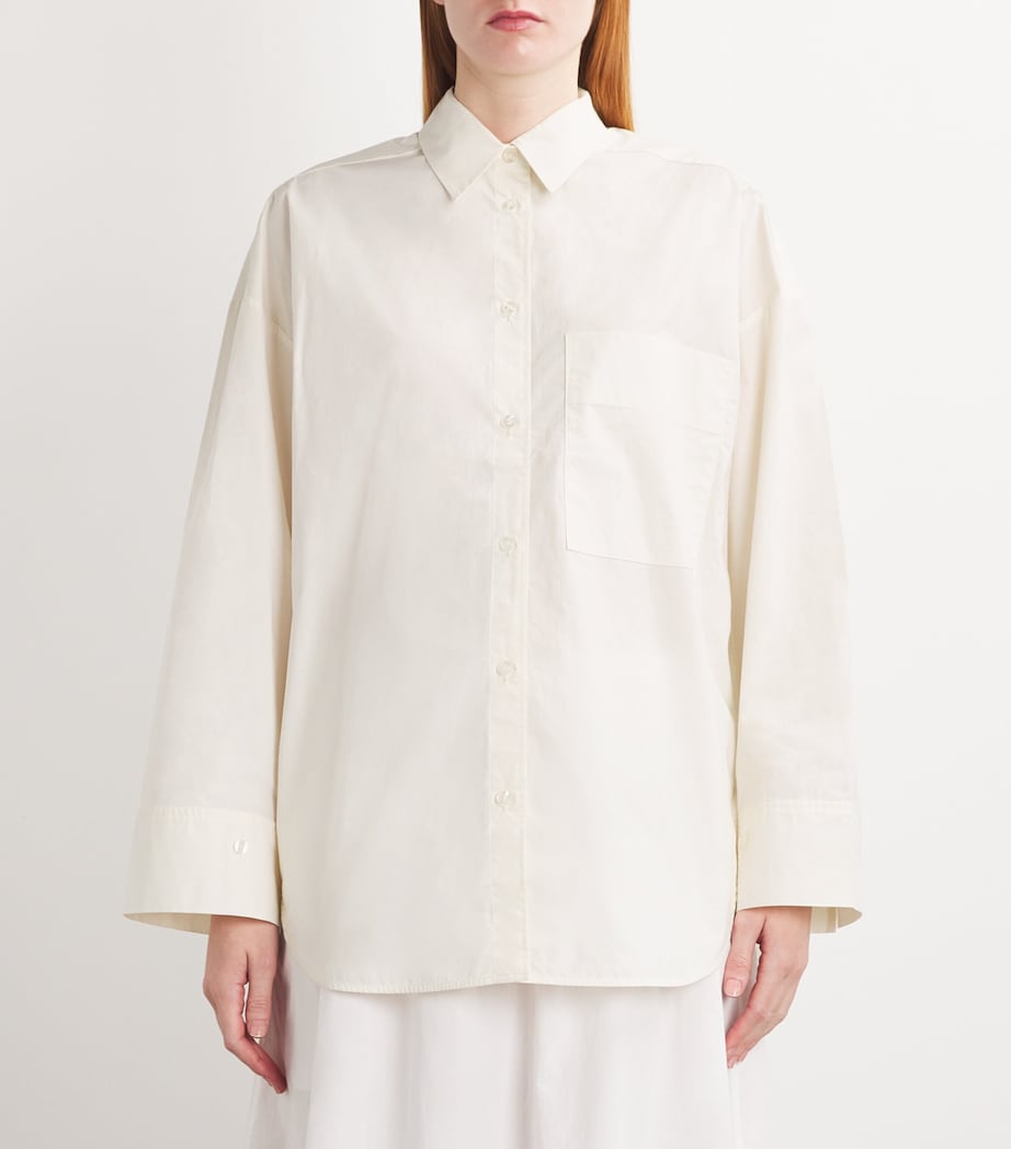 Organic Cotton Derris Shirt 08B WHISPER WHITE Image 3
