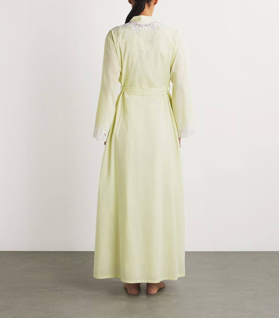 Bocan Womens Cotton Maia Robe Light Green Image 4