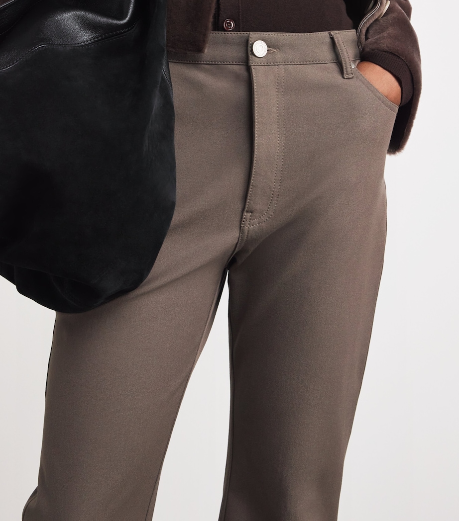 Stretch-Gabardine Bond Trousers MUSHROOM Image 6