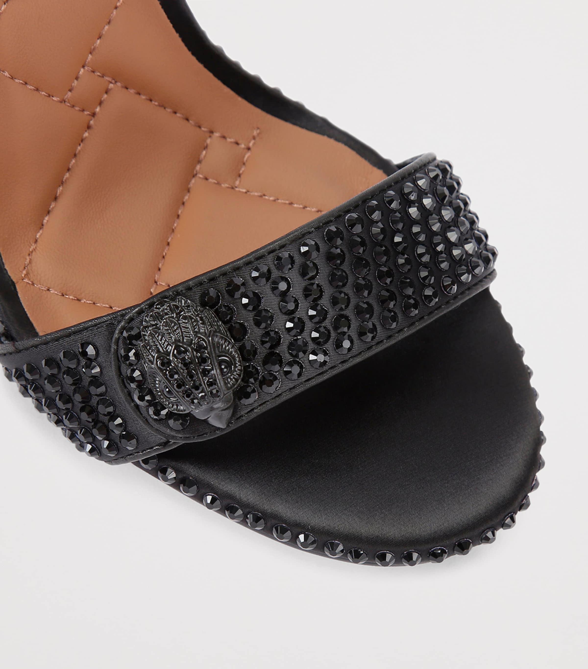 Embellished Langley Heeled Sandals BLACK Image 3