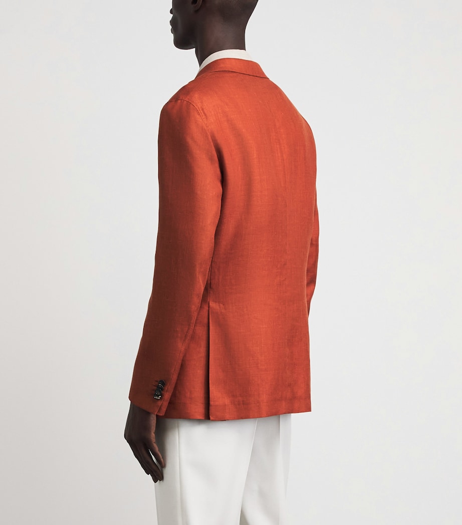Brioni Mens Silk-Cashmere-Linen Blazer Image 5