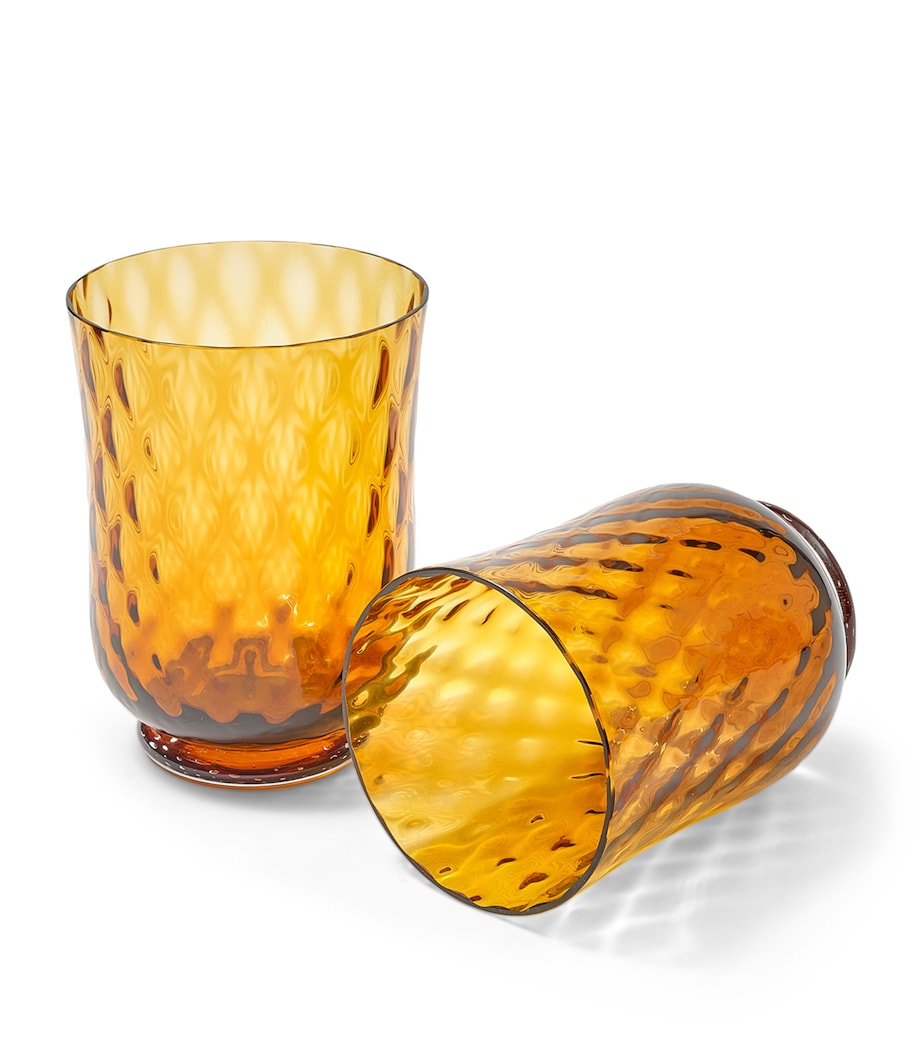 Murano Glass Balloton Tumbler AMBER Image 2