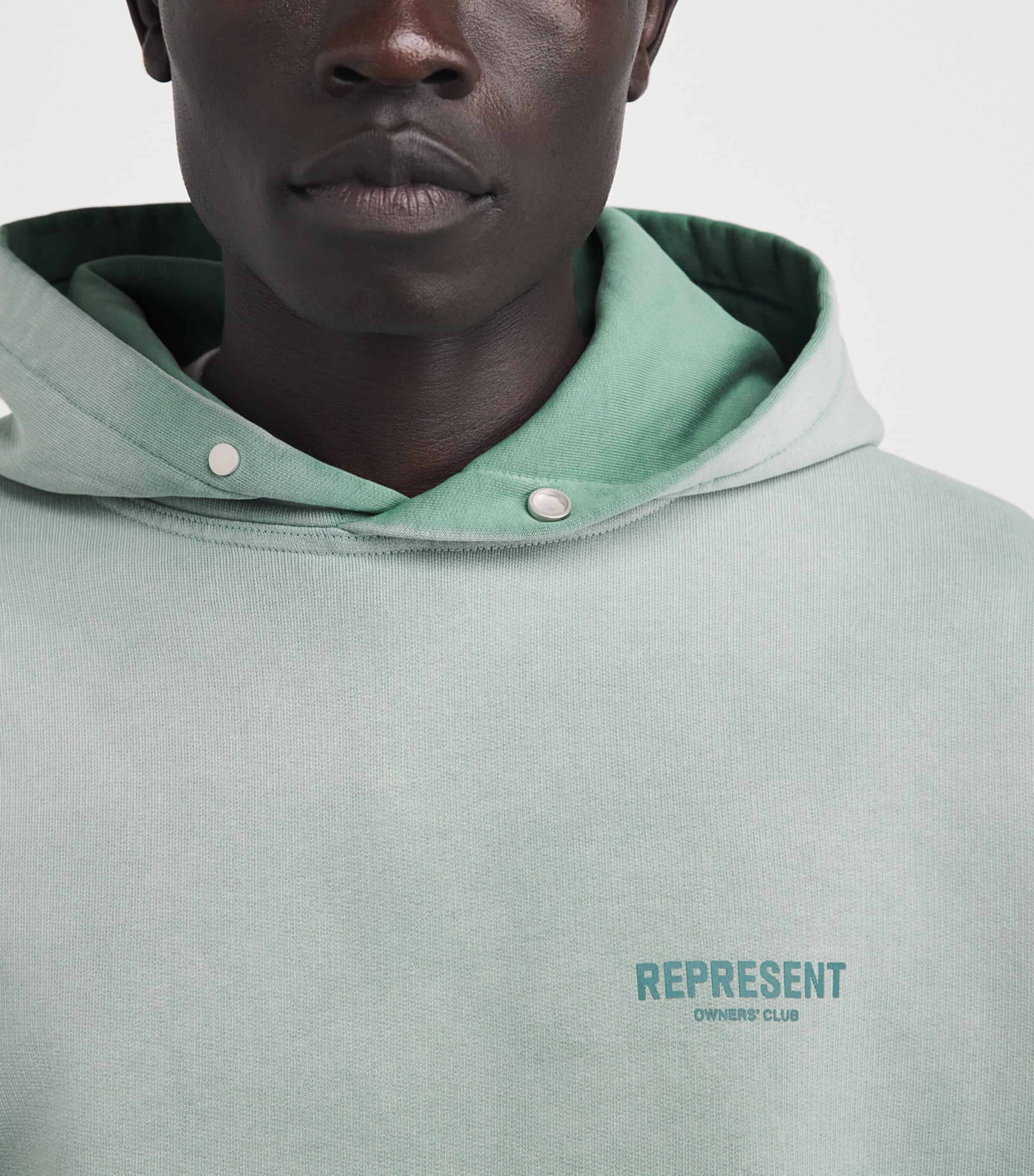Represent Mens Owners Club Hoodie Washed Aloe Image 3