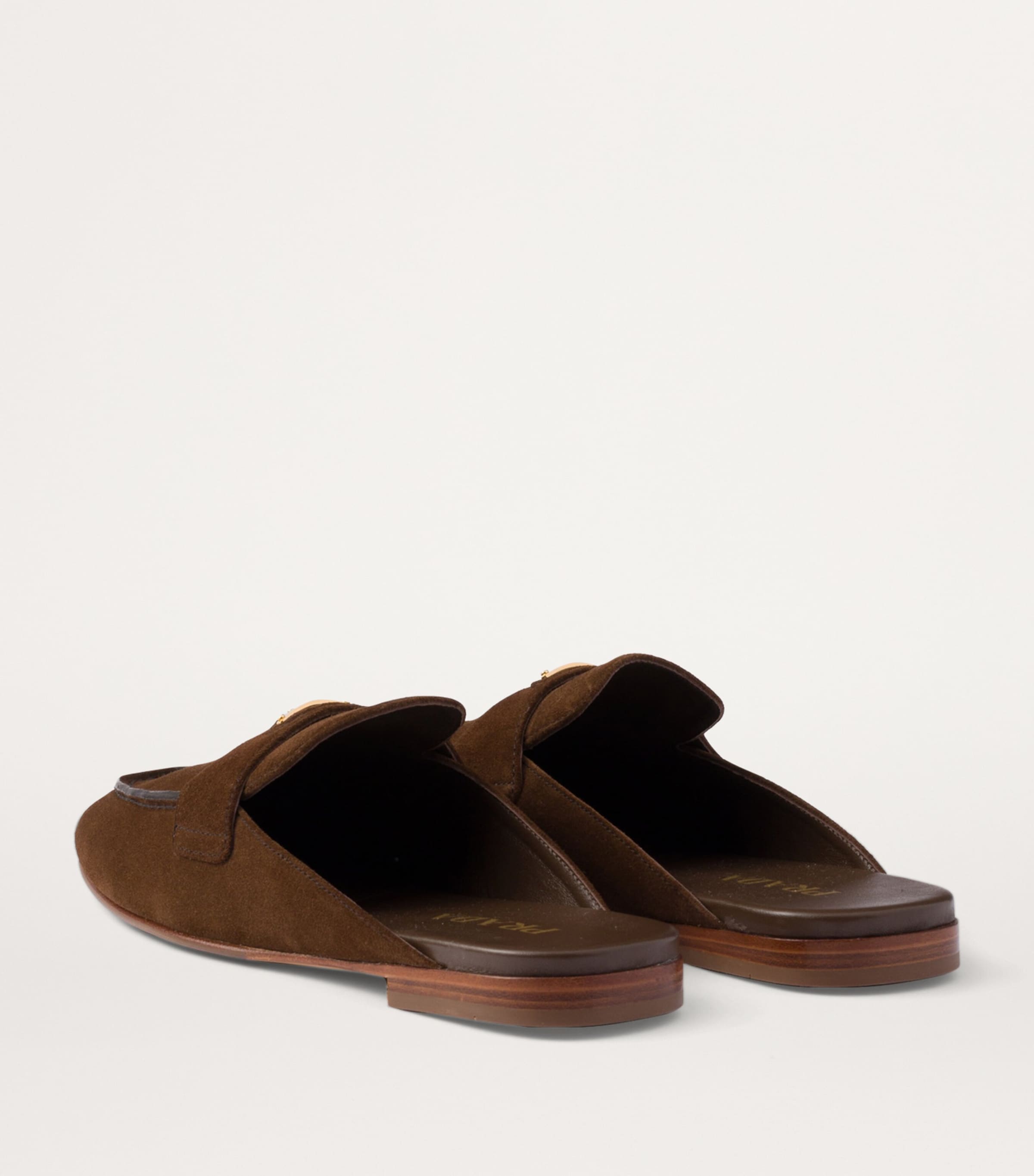 Suede Triangle Mules F0324 Image 4