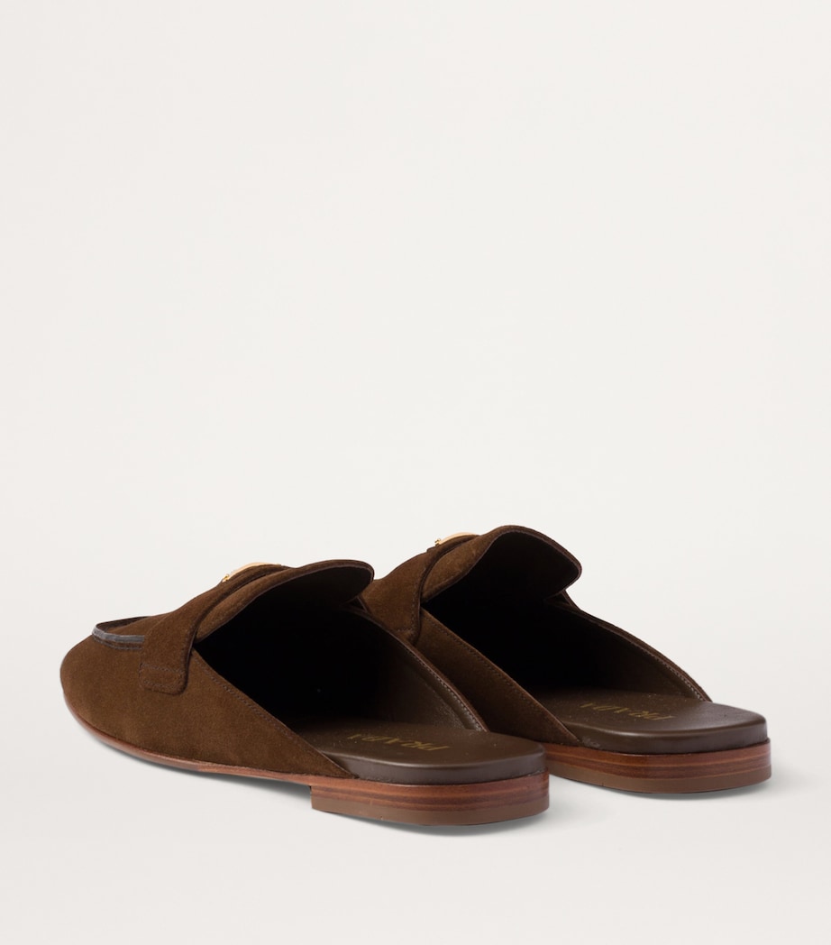 Suede Triangle Mules F0324 Image 4