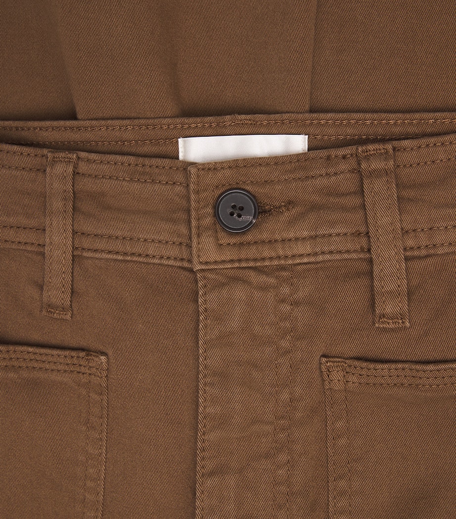 FRAME Womens Cotton-Blend Harbour Palazzo Trousers Ledger Image 6