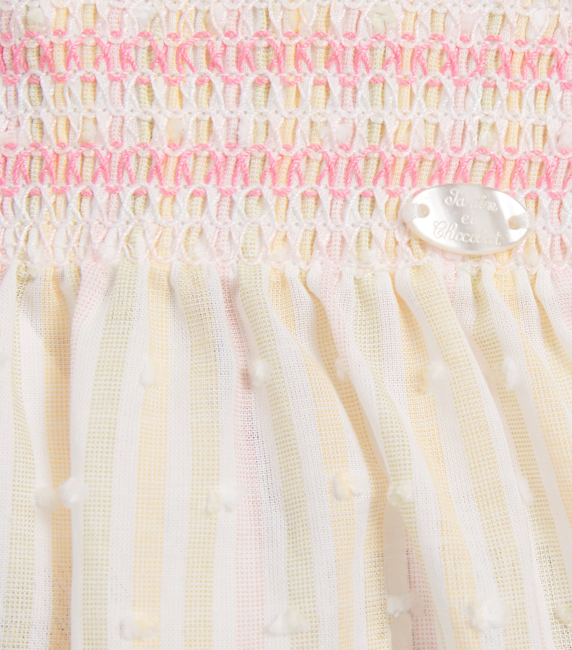Cotton Stripe Fil Coupé Trousers (3 Months – 4 Years) 31ROSE Image 3