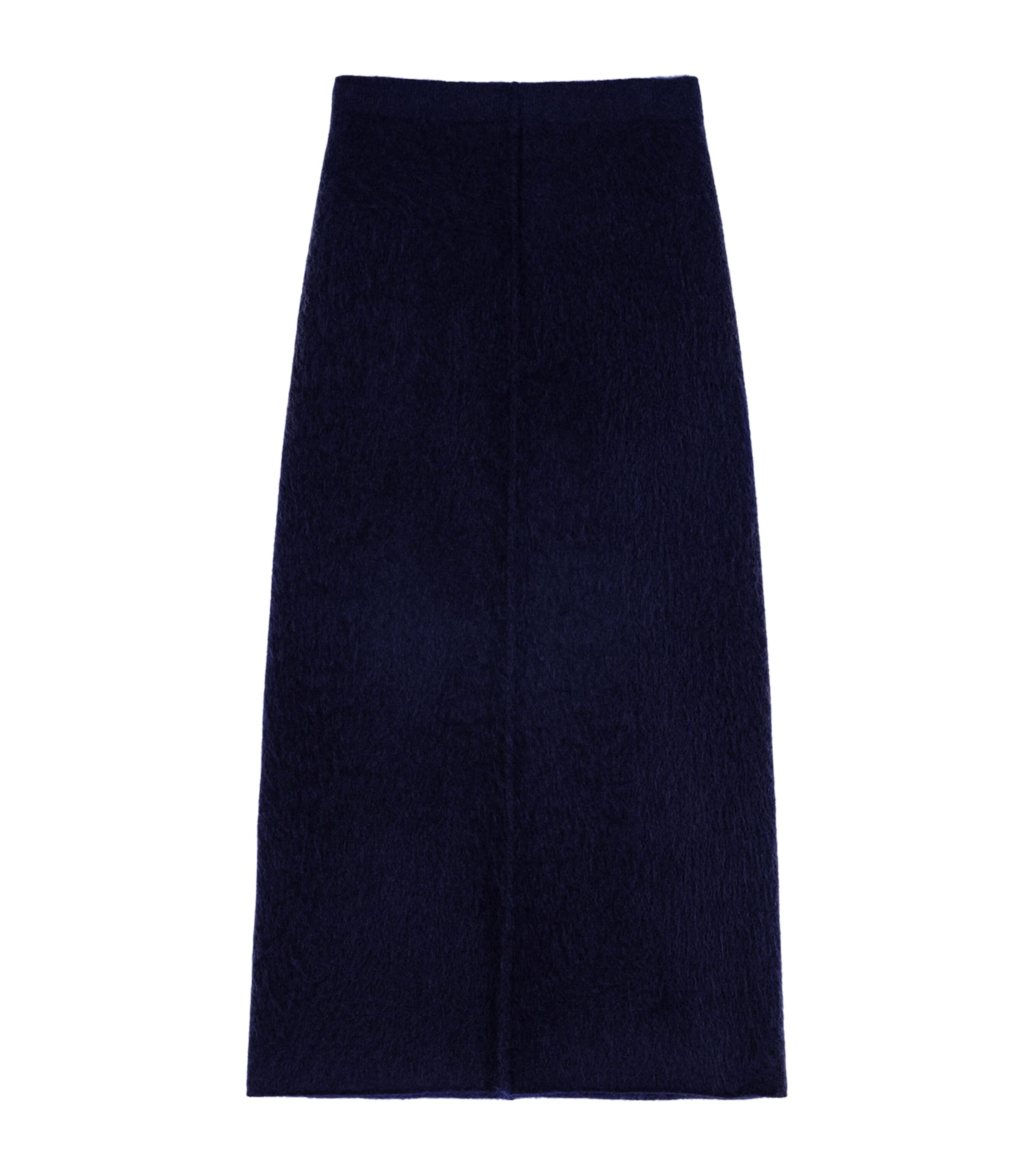 Maje Womens Wool Midi Skirt Navy Image 1