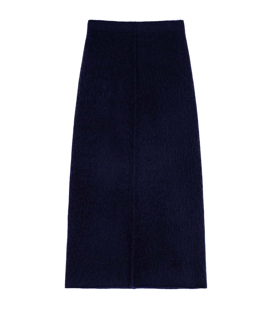 Maje Womens Wool Midi Skirt Navy Image 1