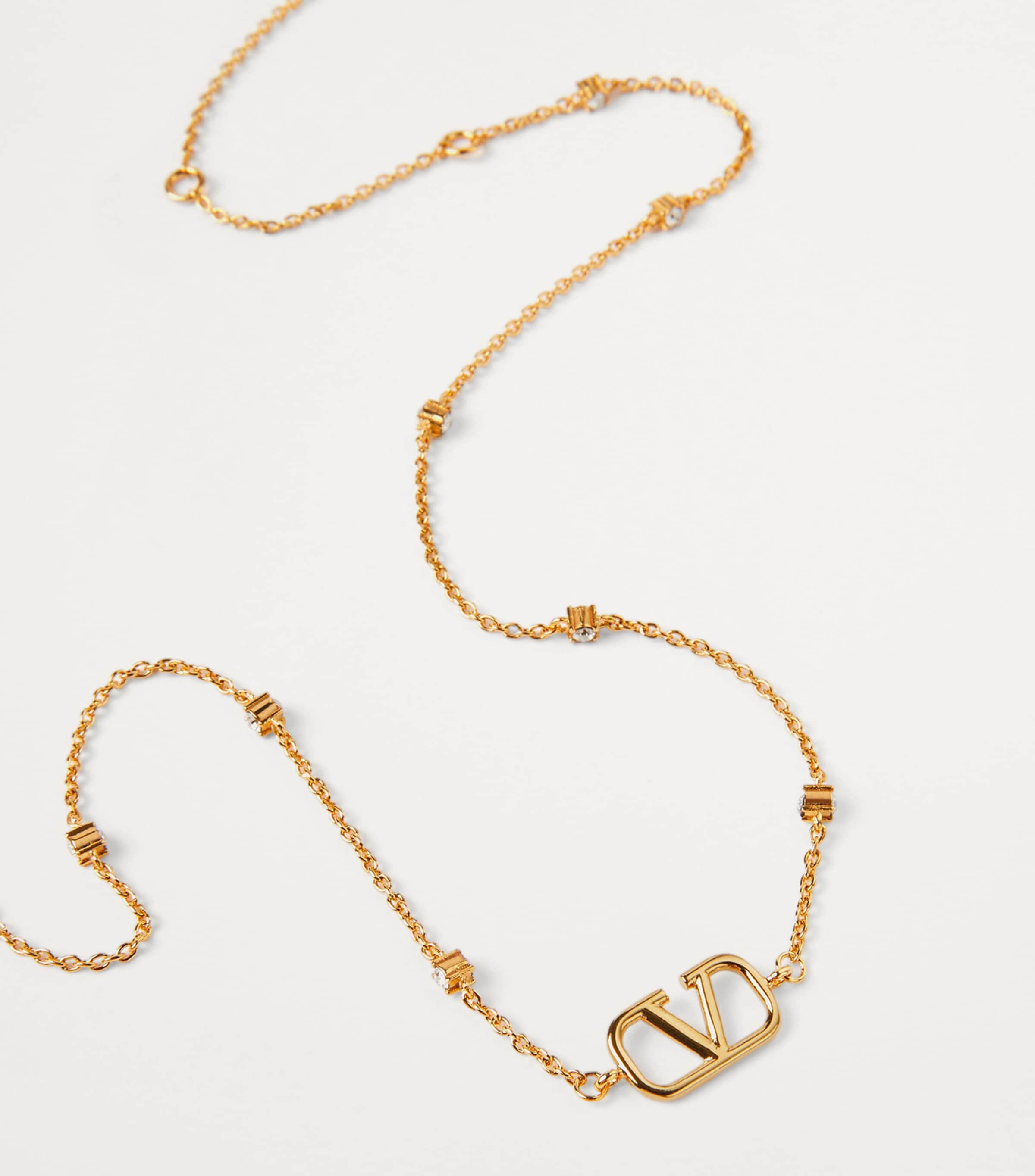VLogo Crystal-Embellished Necklace MH5 Image 3