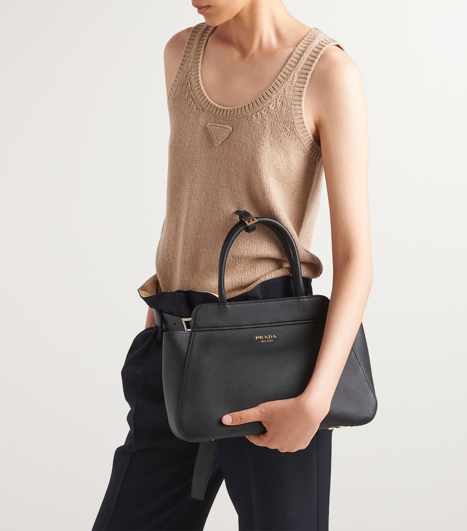 Prada Medium Leather Top-Handle Bag Image 2