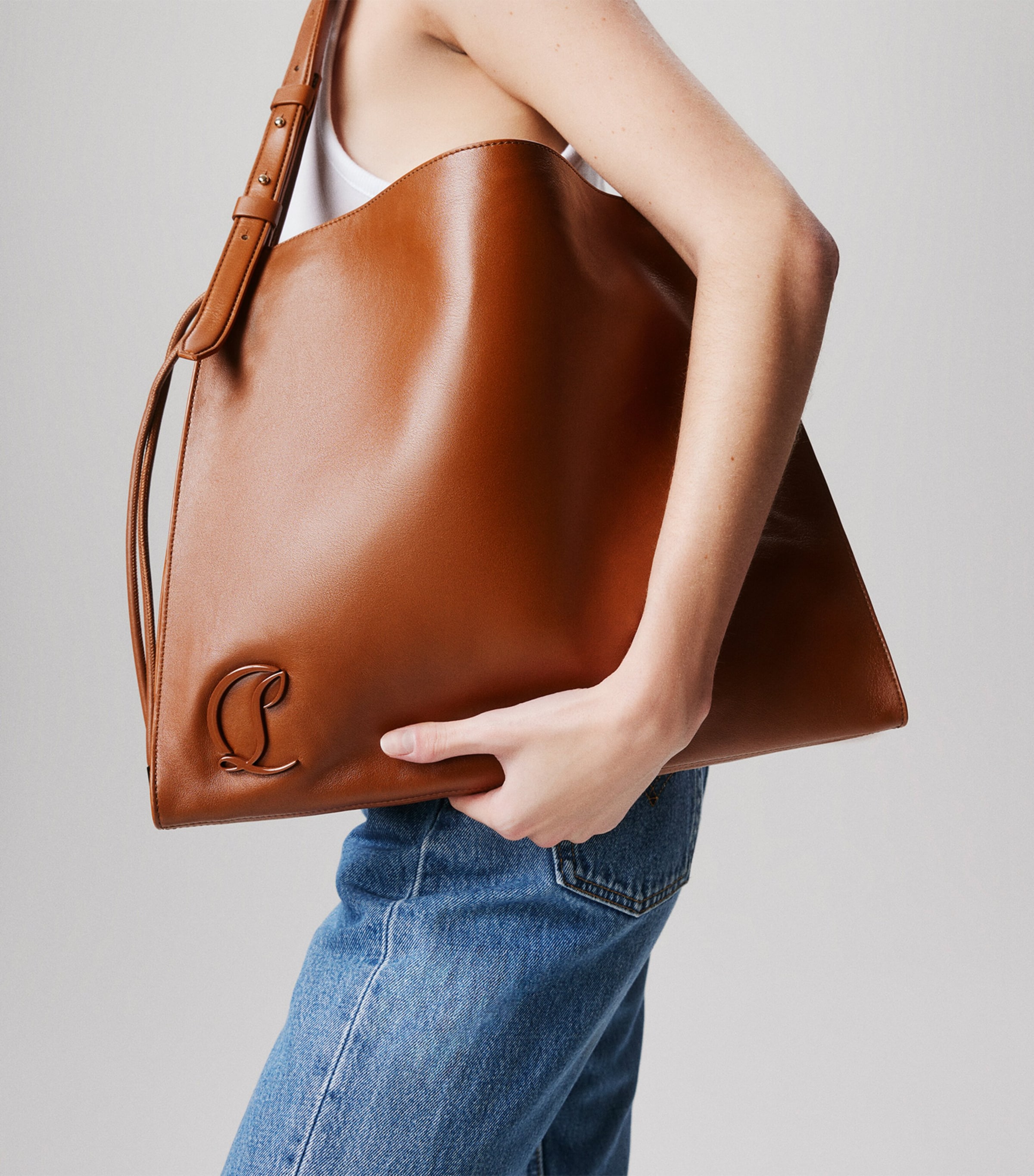 Small Baggy Leather Tote Bag BG71 Image 2