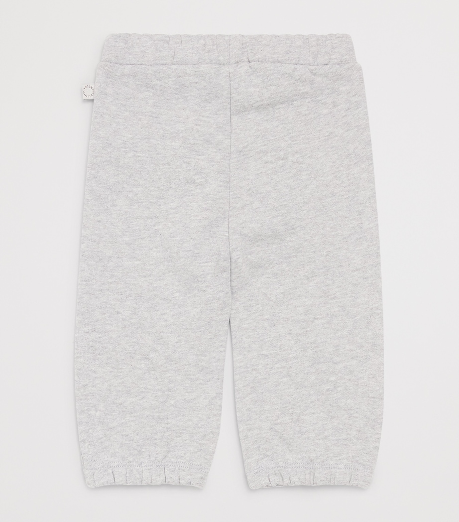 Stella McCartney Kids Cotton Superhero Sweatpants (6-36 Months) Grigio Medio Mel. Image 2