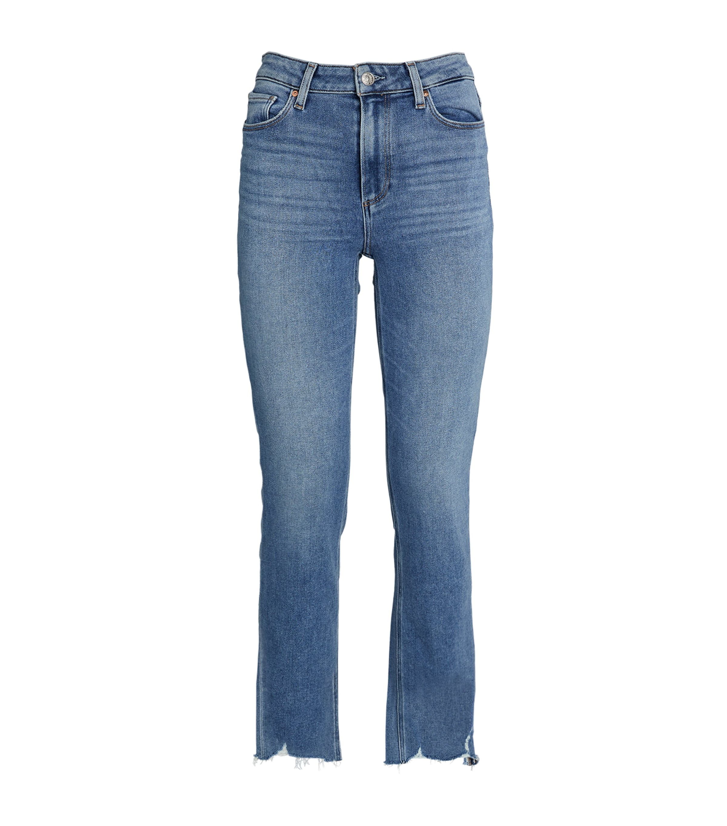 PAIGE CINDY RAW HEM STRAIGHT JEANS 