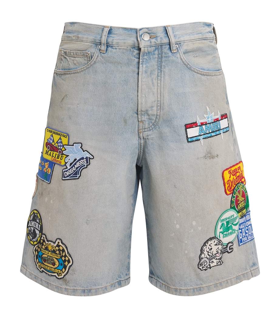 Station Patch Denim Shorts ANTIQUE INDIGO Image 1