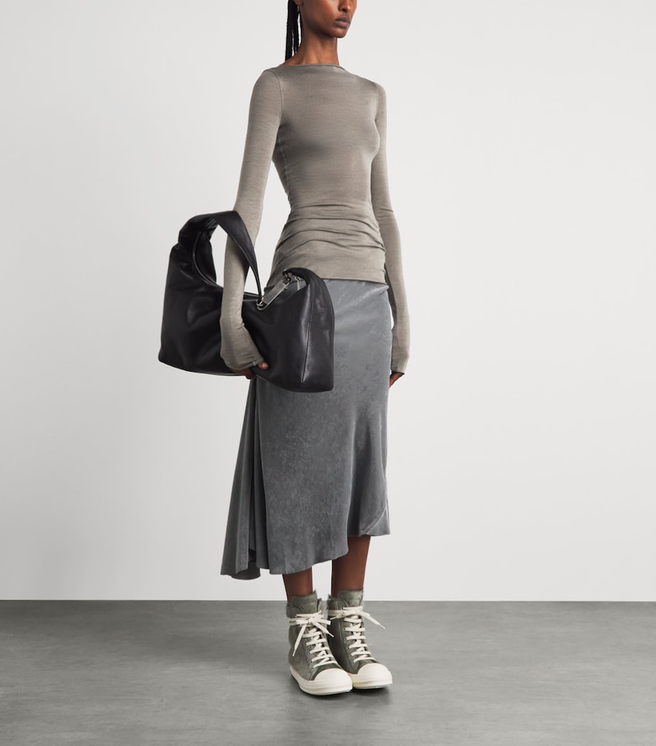 Rick Owens Womens Long-Sleeve T-Shirt Dust Image 2