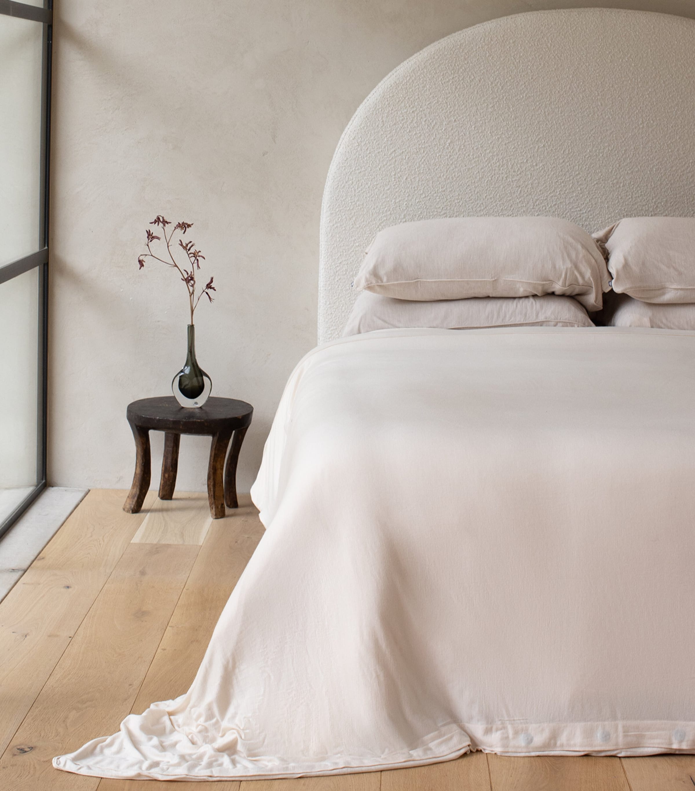 SHLEEP Merino Jersey King Duvet Cover (230cm x 220cm) Ivory Tusk Image 1