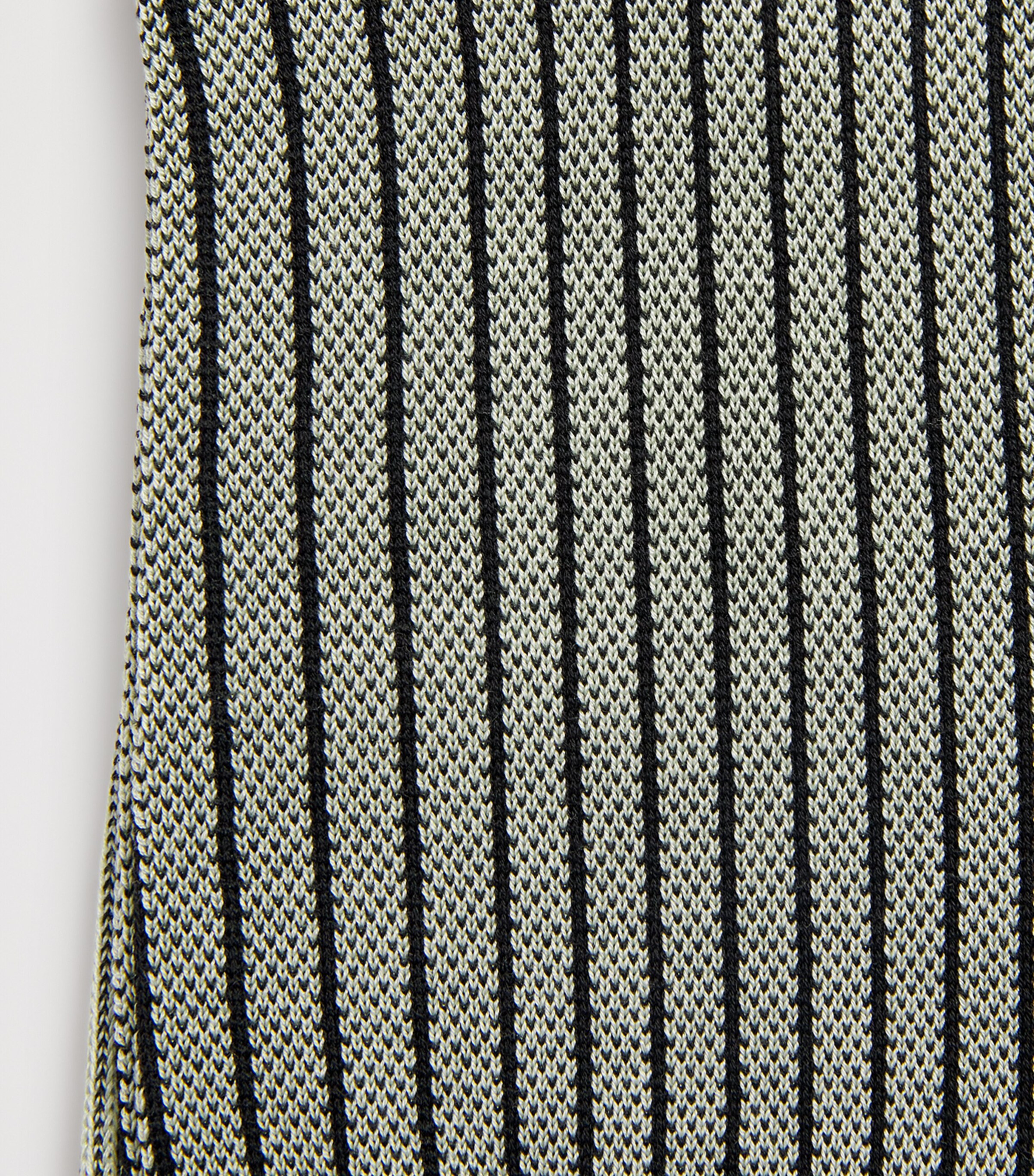 Falke Mens Cotton-Blend Oxford Stripe Socks Pale Olive Image 2