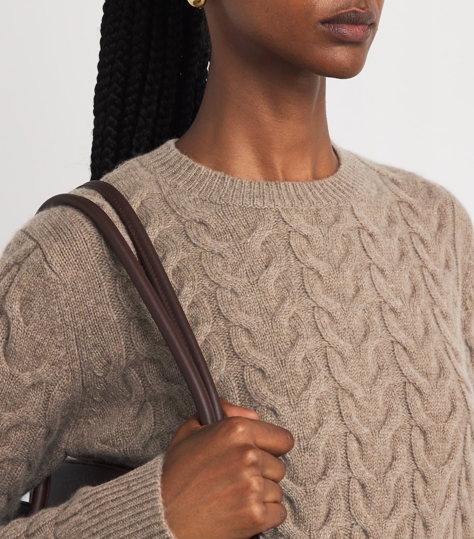 Cashmere Cable-Knit Sweater CAMEL Image 6