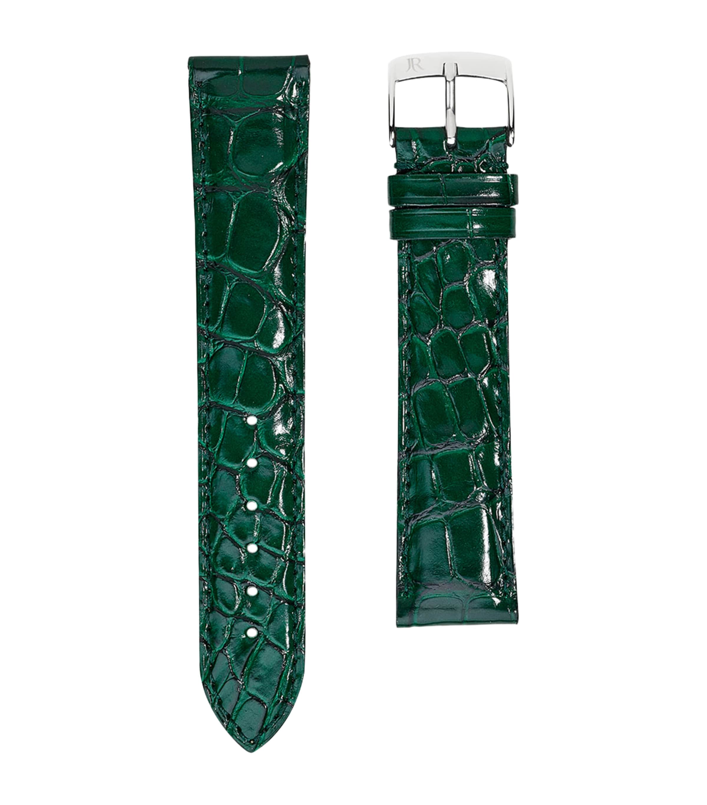 Jean Rousseau Classic 3.5 Alligator Leather Watch Strap (17mm) Green Image 1