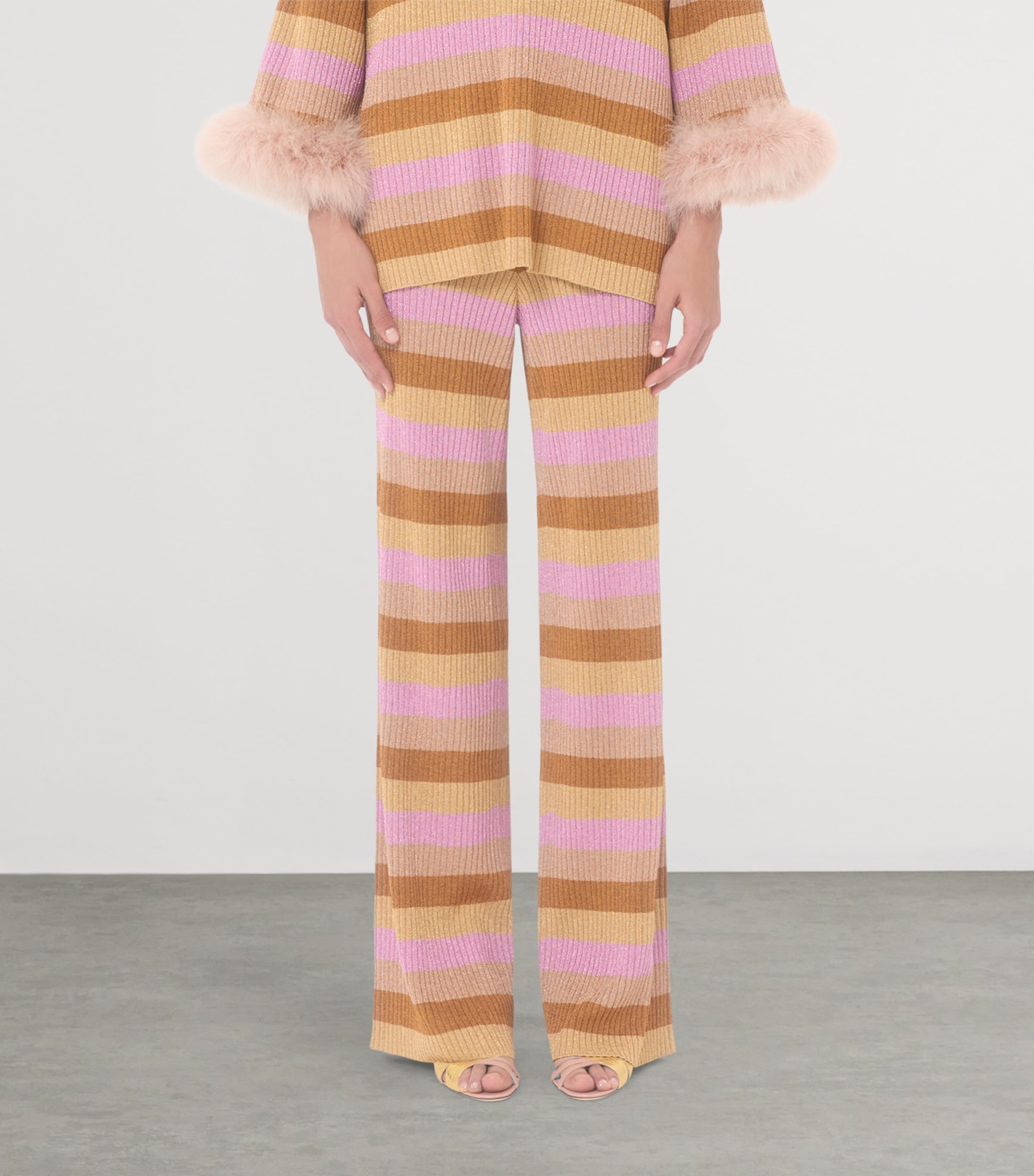 Valentino Womens Wool Stripe Sweatpants Image 2