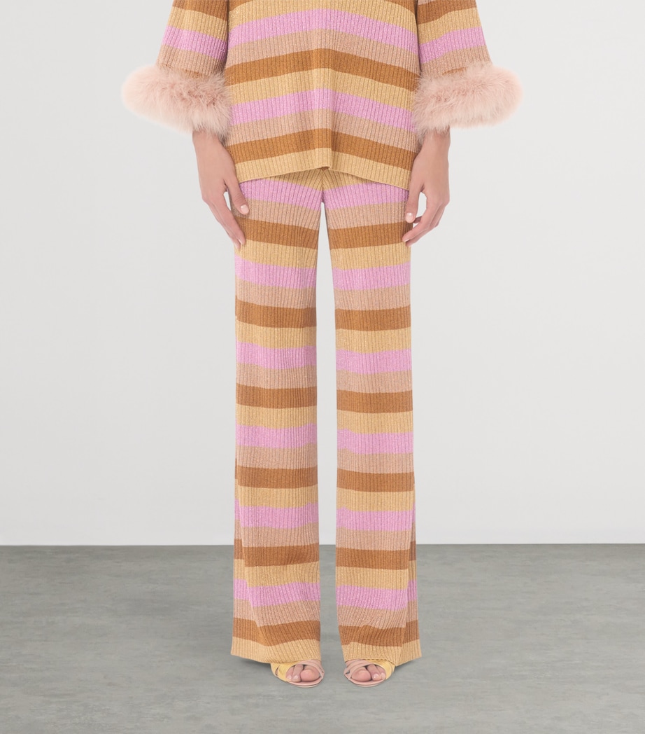 Valentino Womens Wool Stripe Sweatpants Image 2