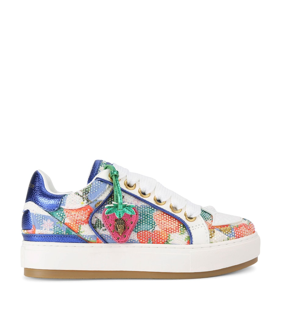 Kurt Geiger London White Canvas Southbank Tag Sneakers Harrods UK