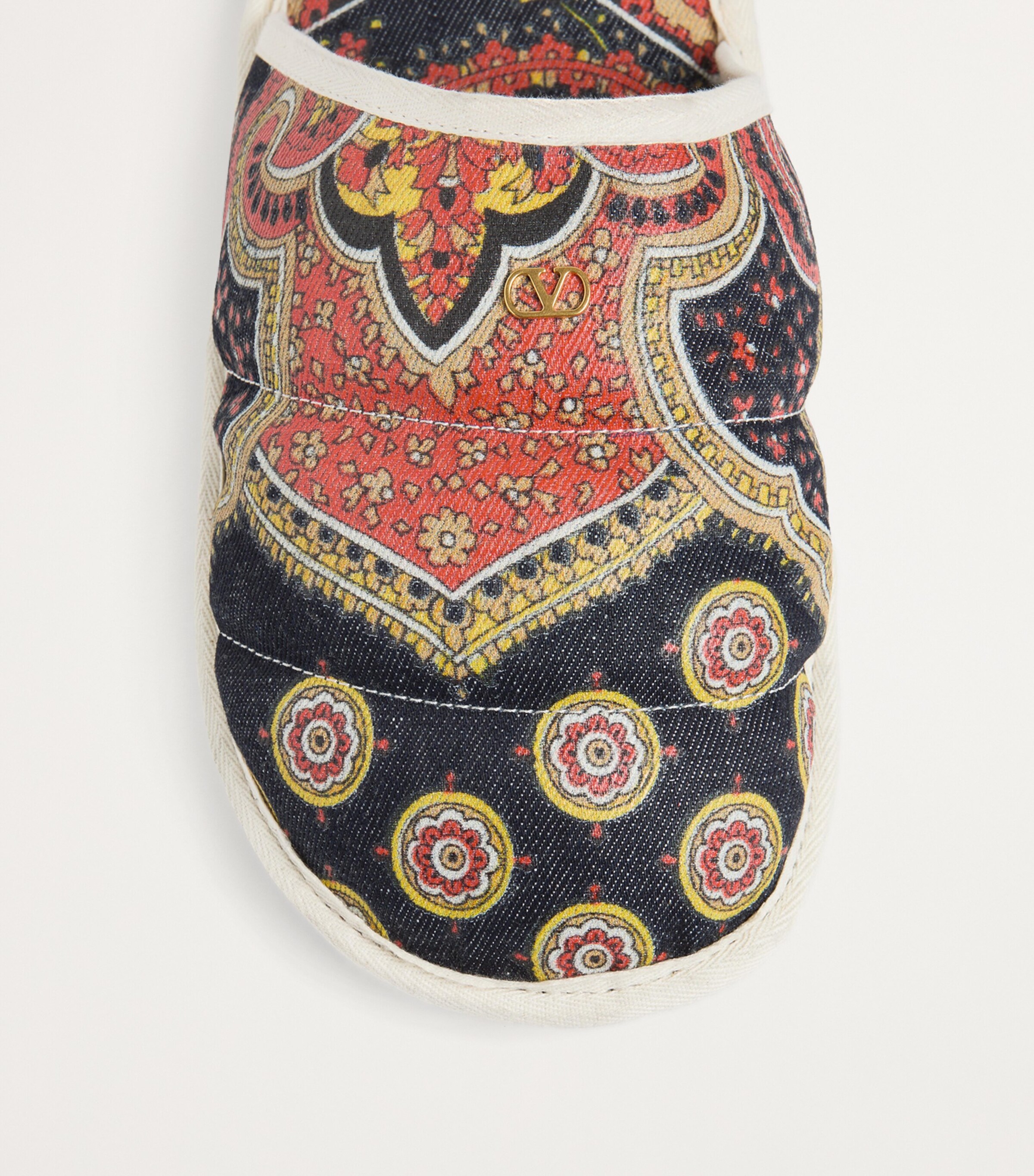 サンダル Valentino Garavani Printed Fabric Ta Chambre Slippers Valentino Garavani Printed Fabric Ta Chambre Slippers