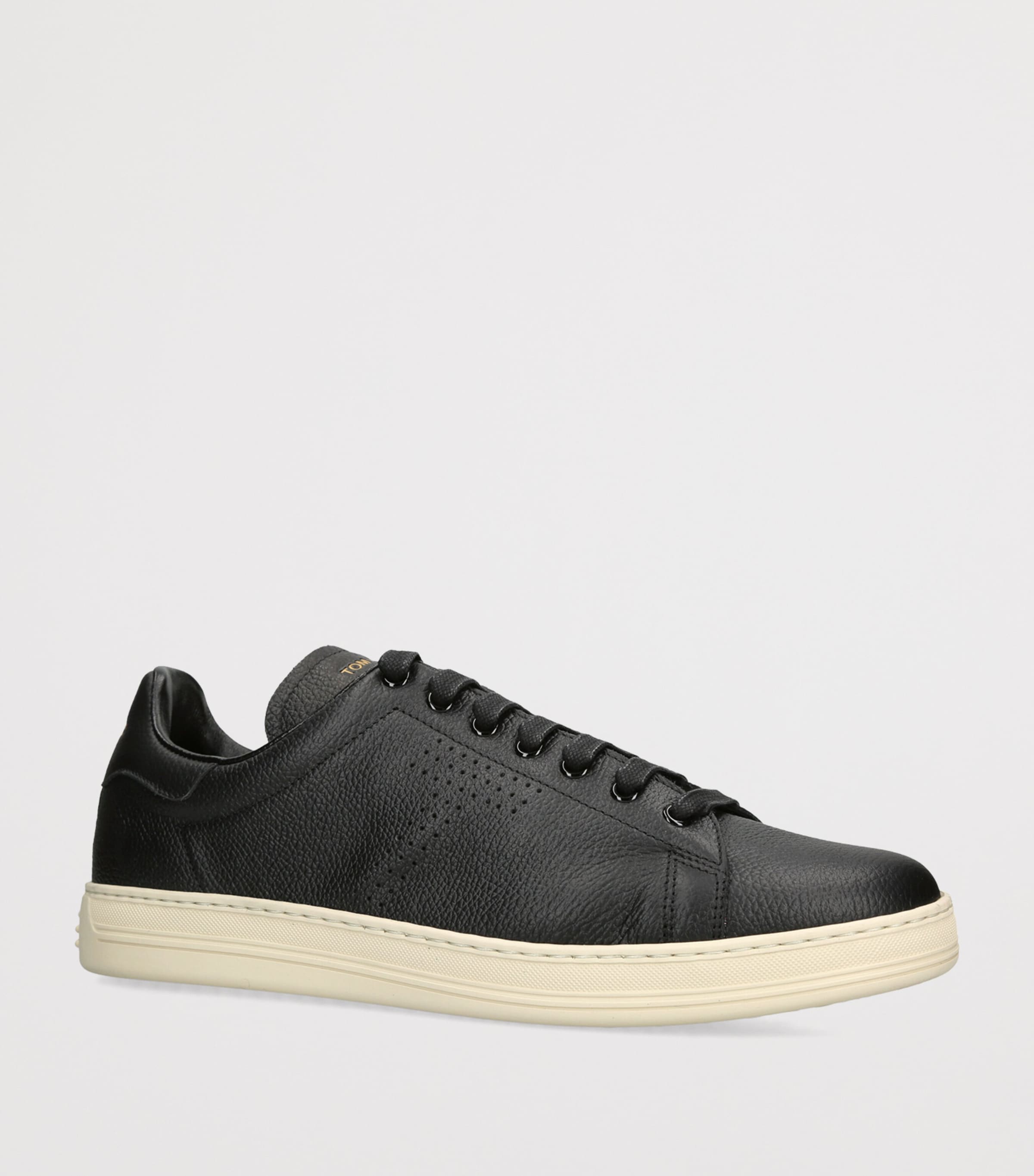 TOM FORD Leather Warwick Sneakers Blk/white Image 2