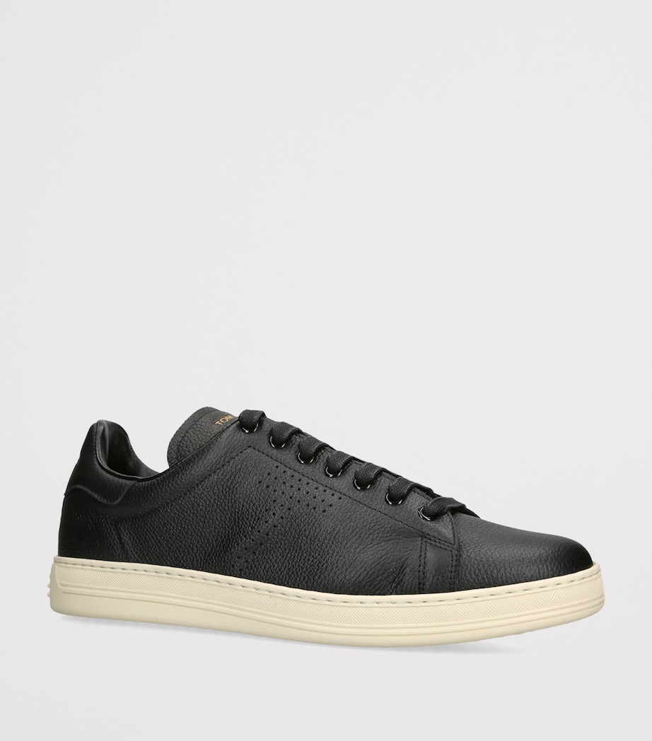 TOM FORD Leather Warwick Sneakers Blk/white Image 2