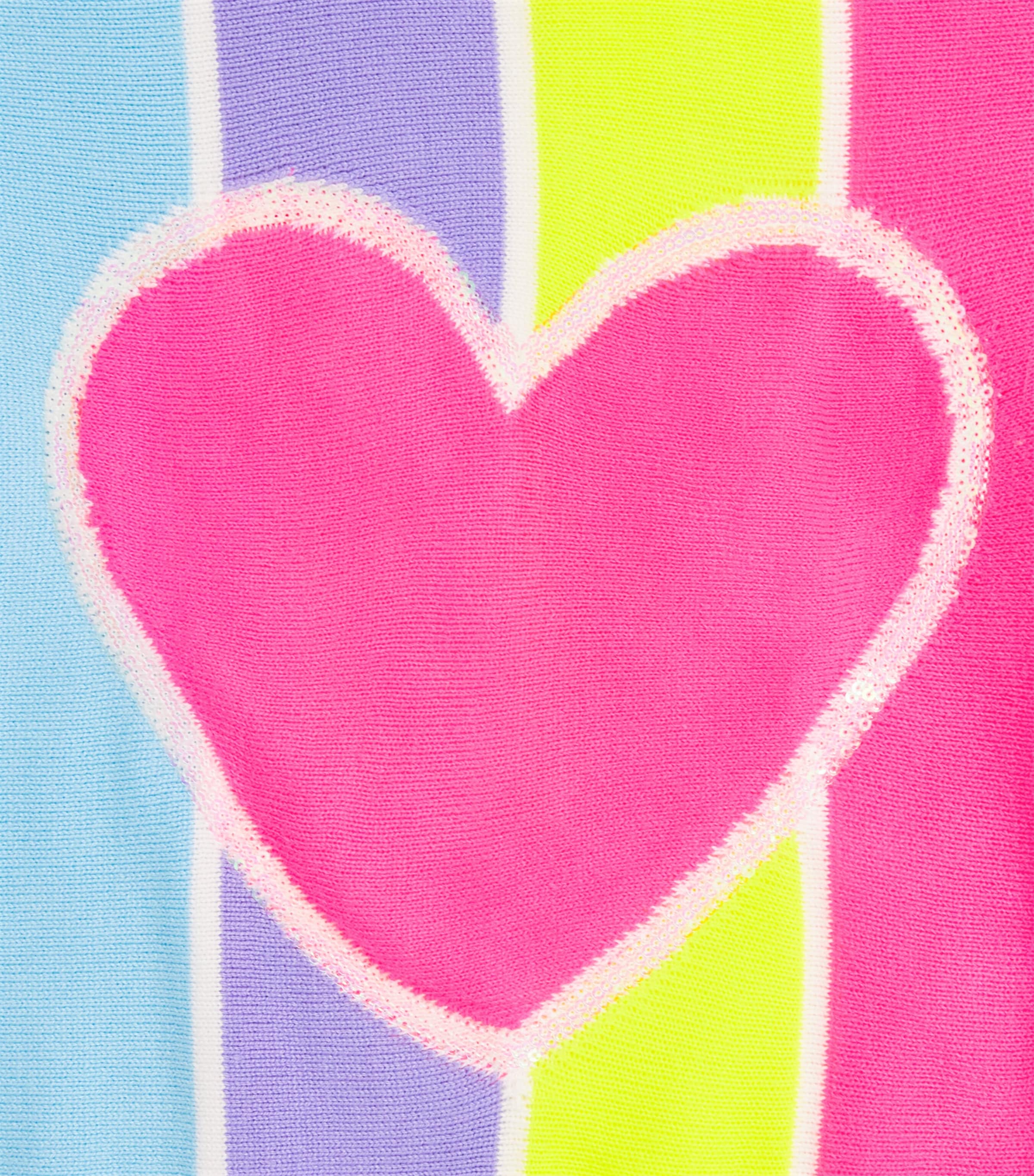 Billieblush Knitted Heart Sweater (2-12 Years) Multicoloured Image 3