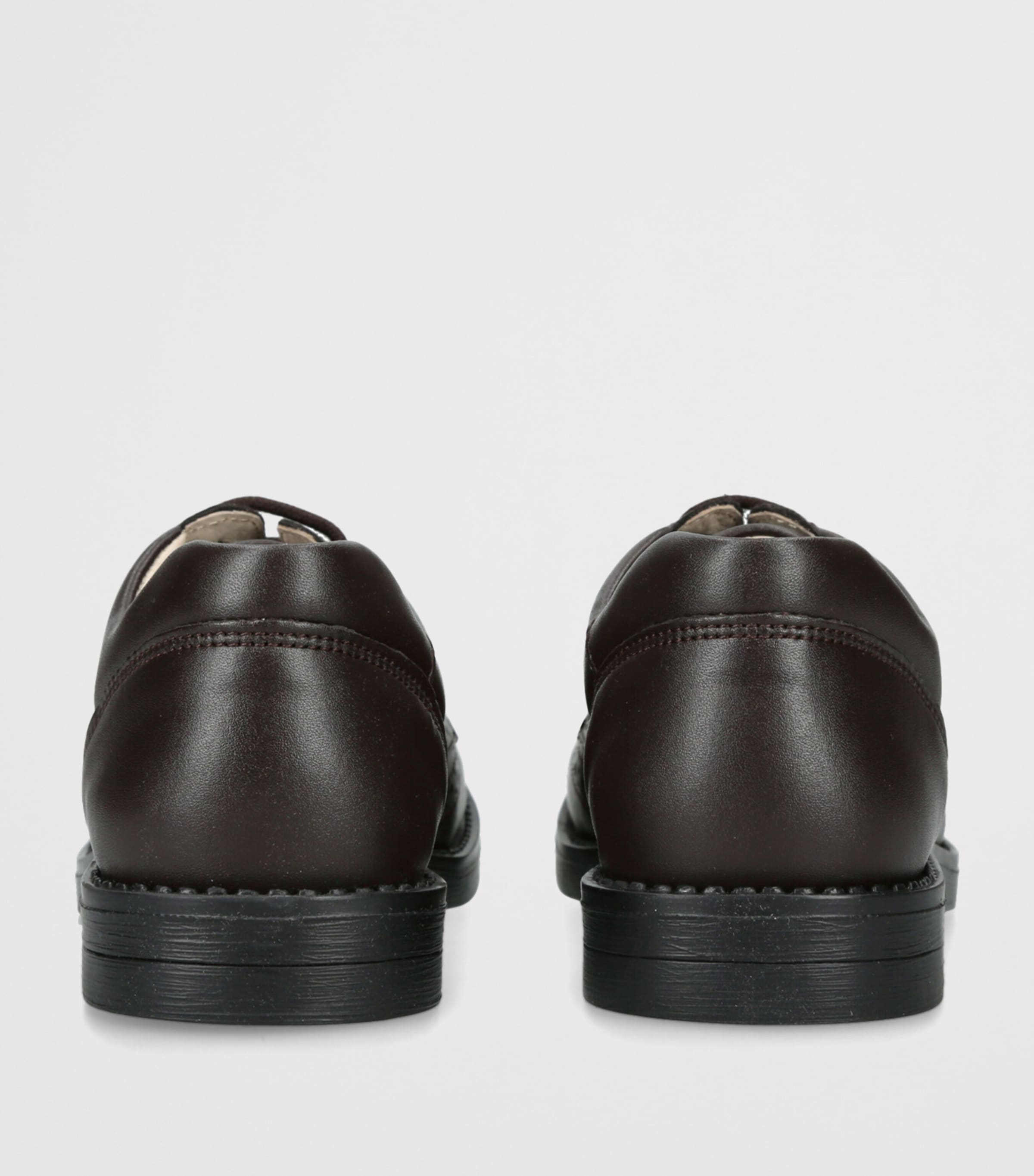 Leather Hamish School Shoes DARK BROWN Image 2