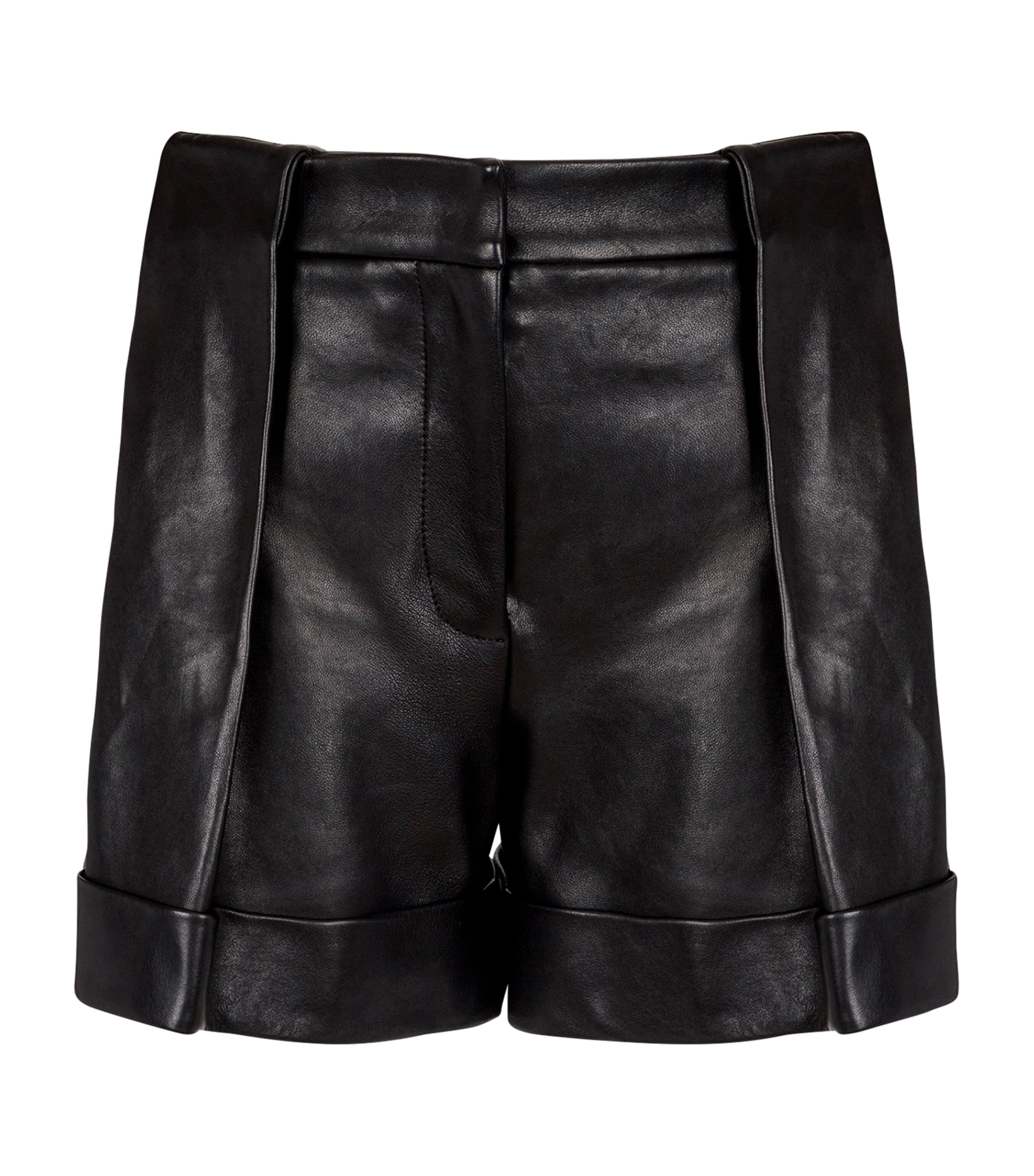 Lambskin Pleated Shorts 0PA NOIR Image 1