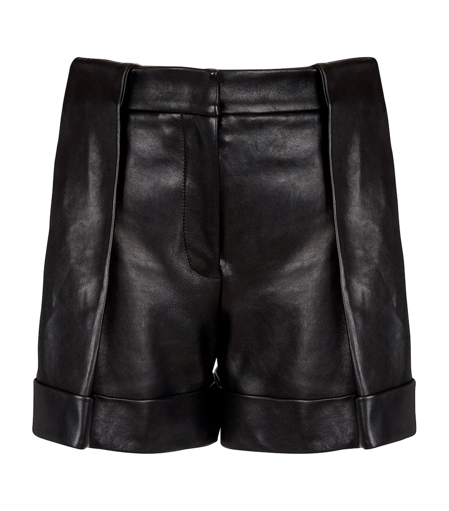Lambskin Pleated Shorts 0PA NOIR Image 1