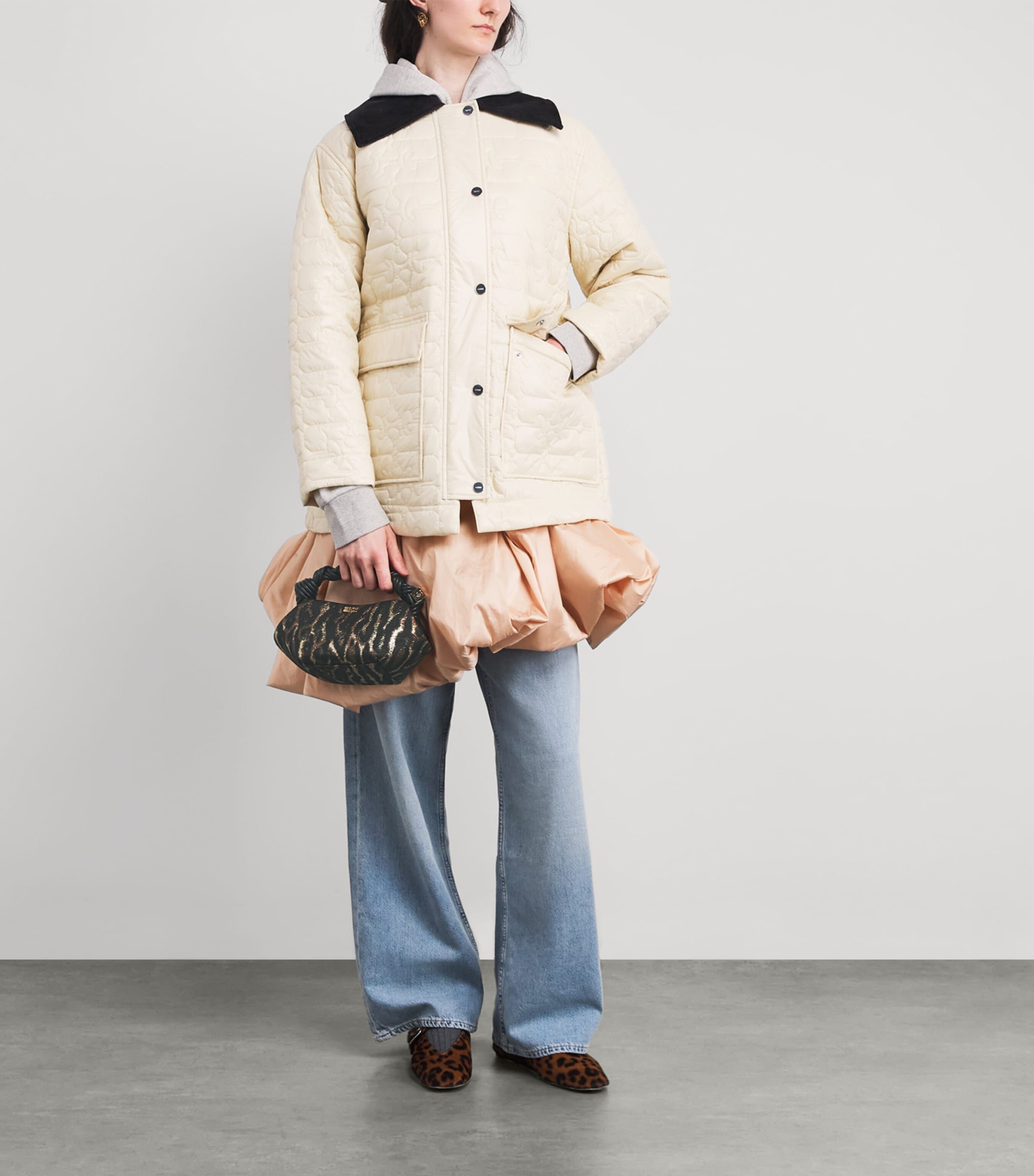 Mini Metallic Jacquard Bou Top-Handle Bag 01X ANTIQUE BRONZE Image 5