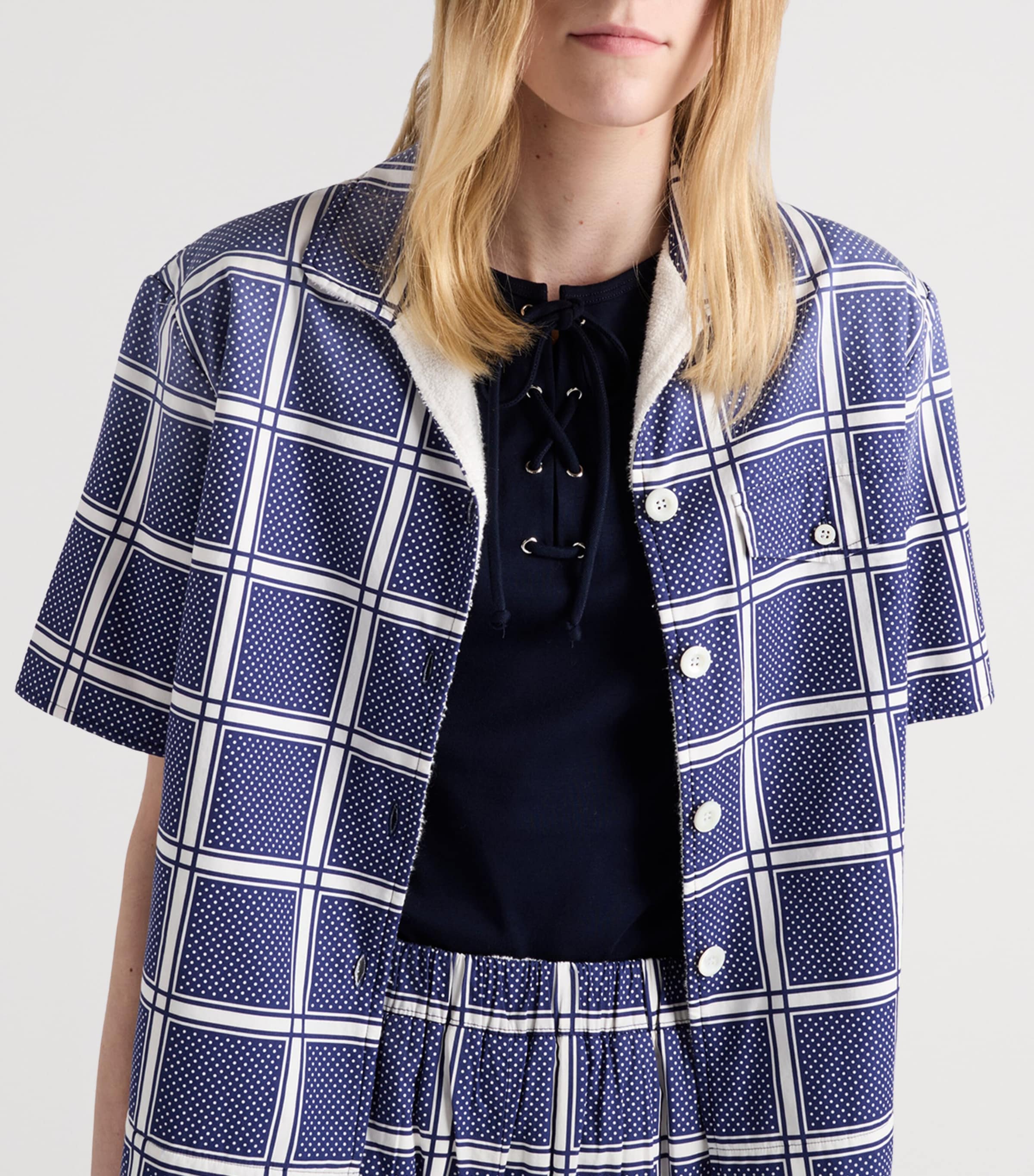 Cotton Lace-Up Tank Top F0124 Image 3