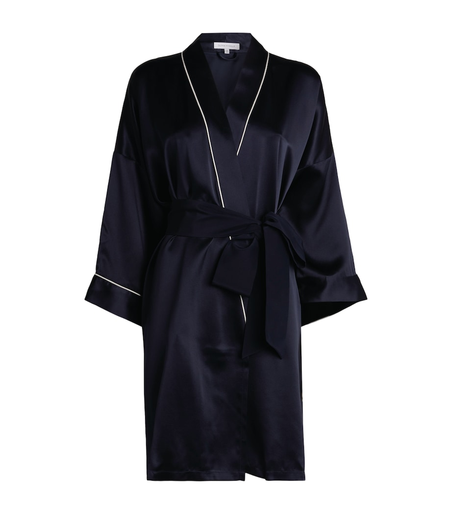 Silk Mimi Robe NAVY Image 1