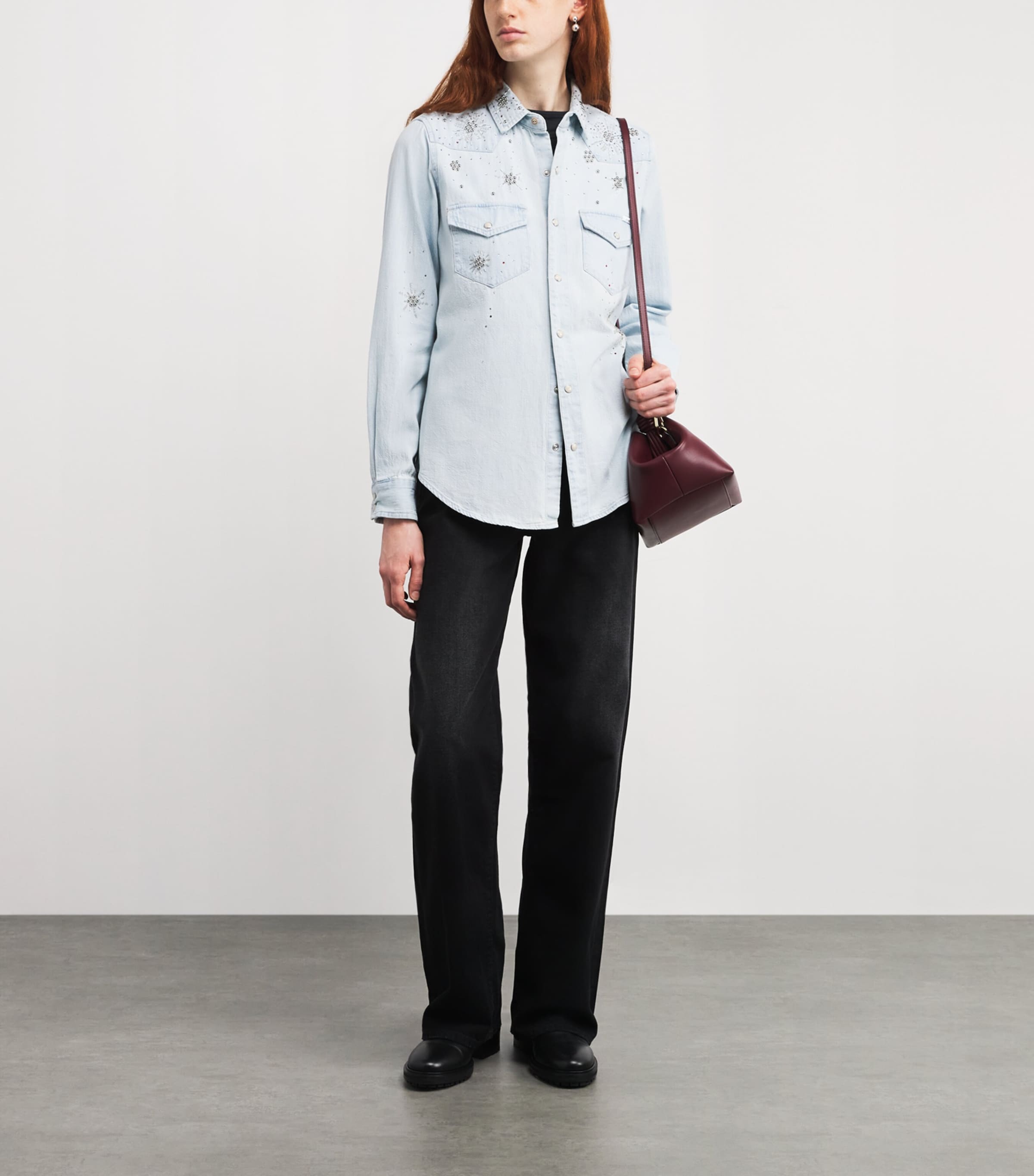 MOTHER Womens Denim All My Exes Shirt More Is More Ism Image 2