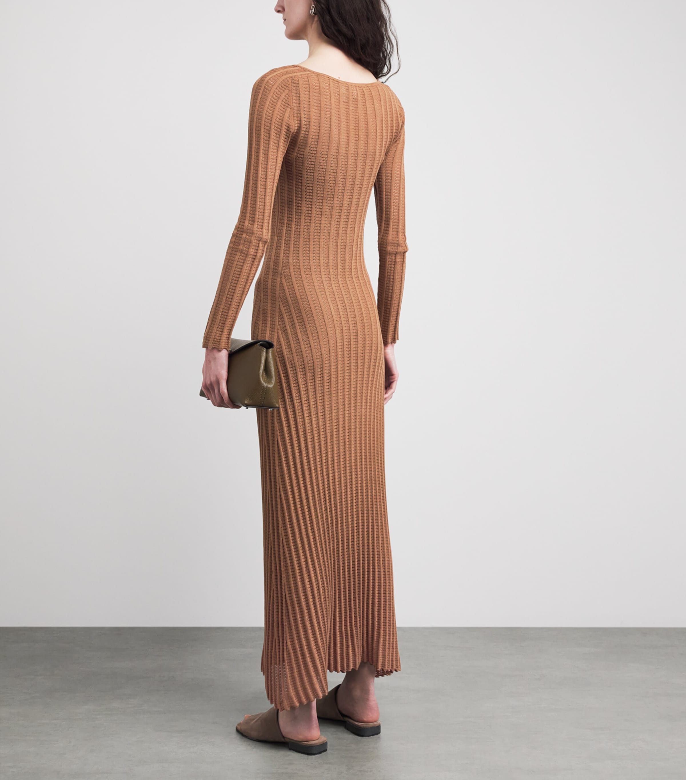Fabiana Filippi Womens Cotton Knit Maxi Dress Vimini Image 4