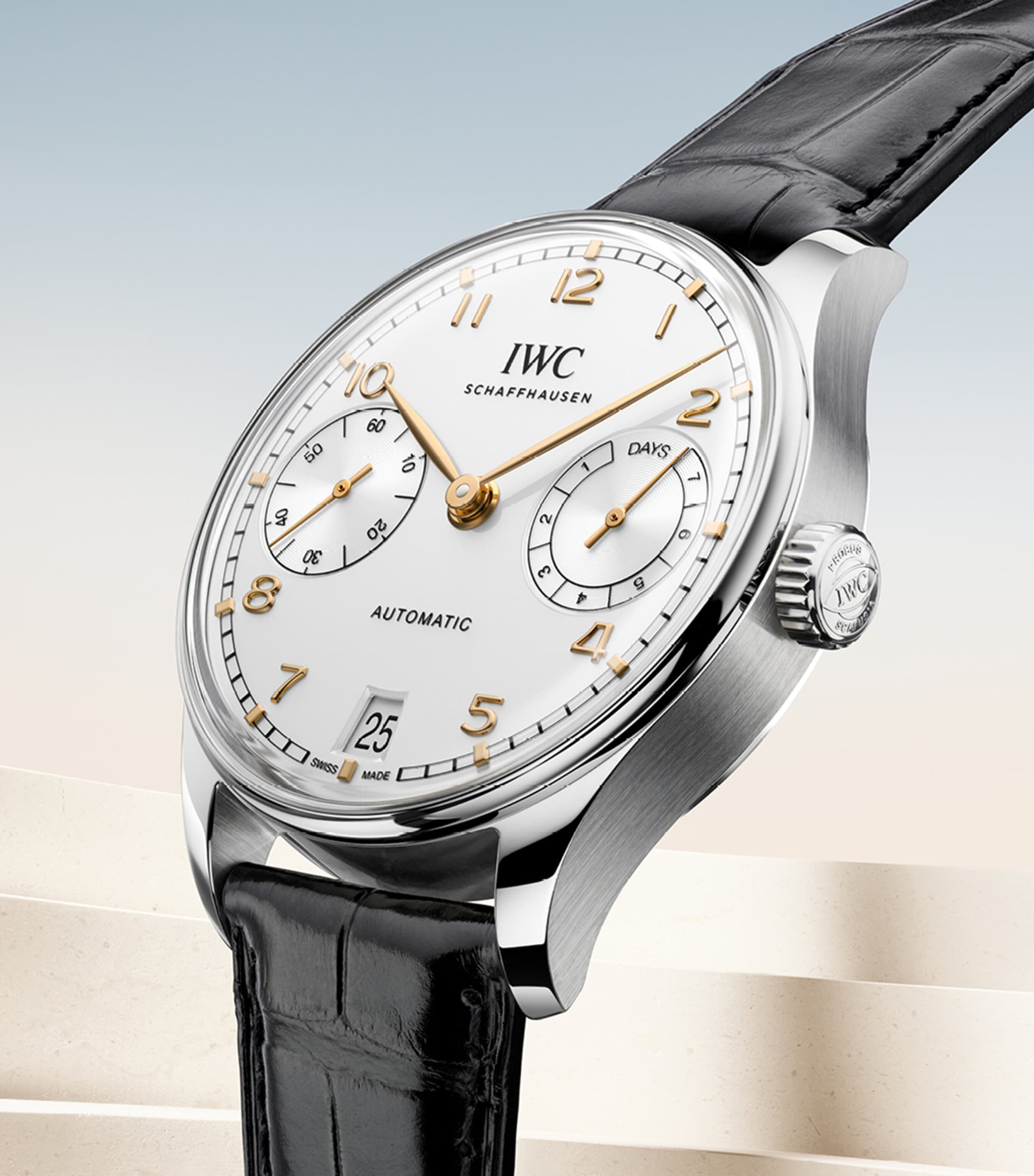 Stainless Steel Portugieser Automatic Watch 42mm SILVER Image 4