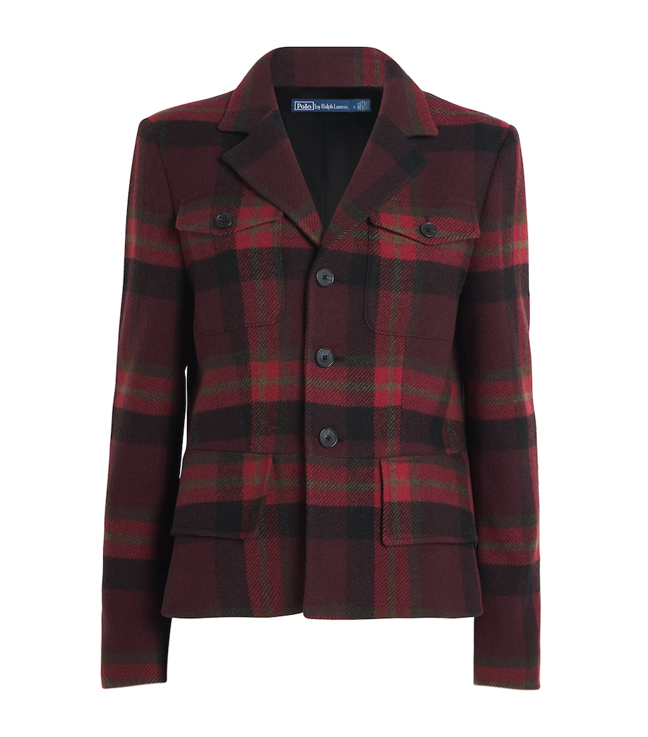Wool-Blend Check Jacket 1967 RED MULTI PLAID Image 1