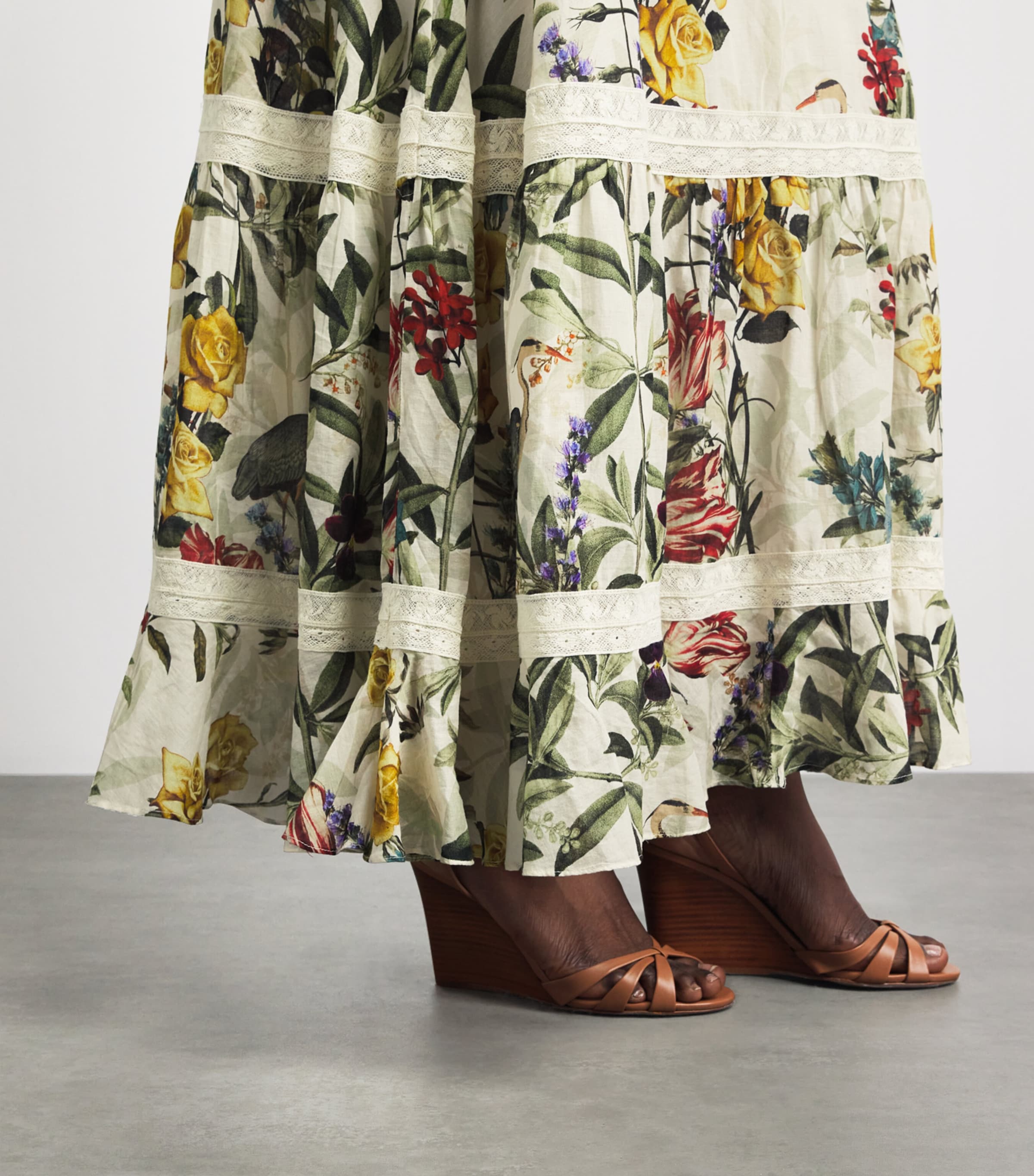 Alice+Olivia Womens Cotton Stevie Maxi Dress Dsrt Sprgs Vnla Image 3