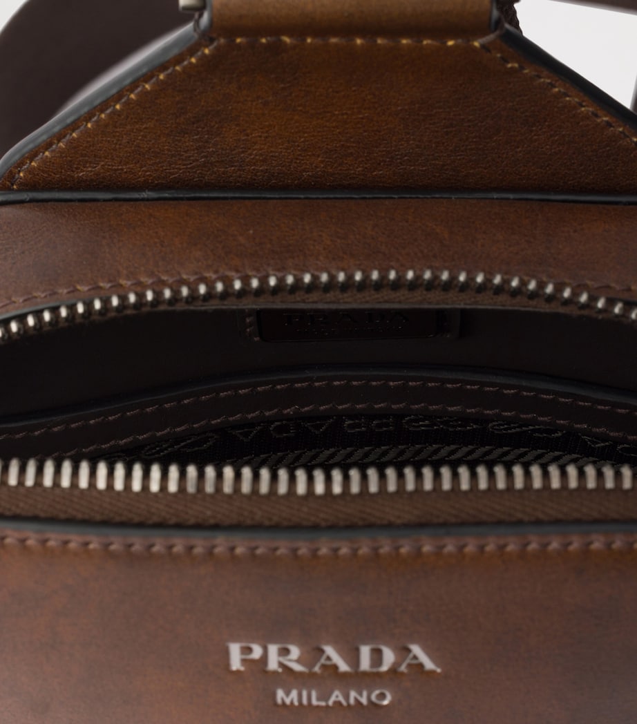 Prada Leather Brique Cross-Body Bag Brown Image 5