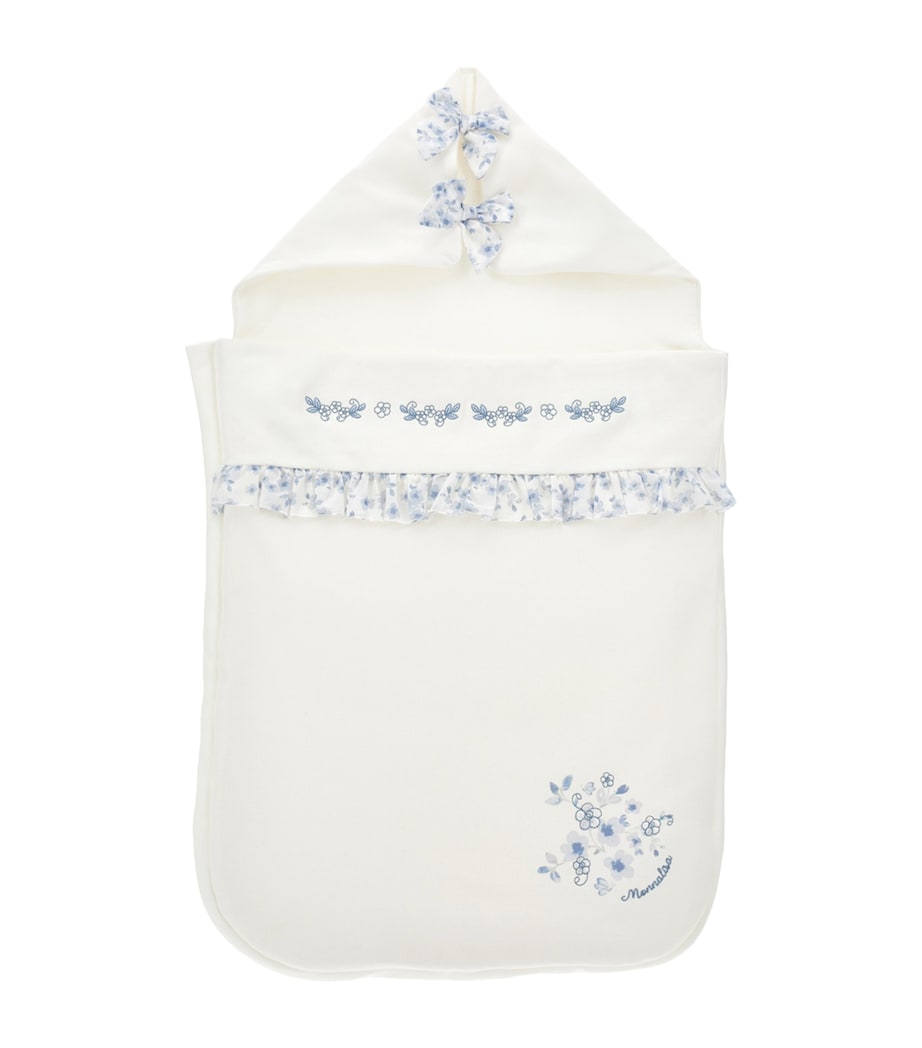 Cotton Bow-Embellished Sleeping Bag PANNA+AVIO Image 1