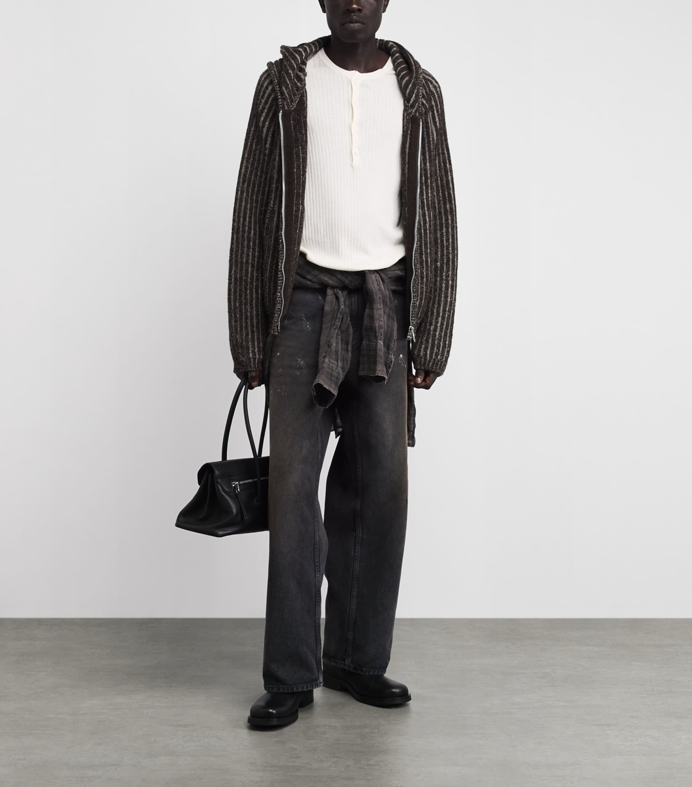 Our Legacy Mens Vast Cut Wide-Leg Jeans Nebula Wash Image 2